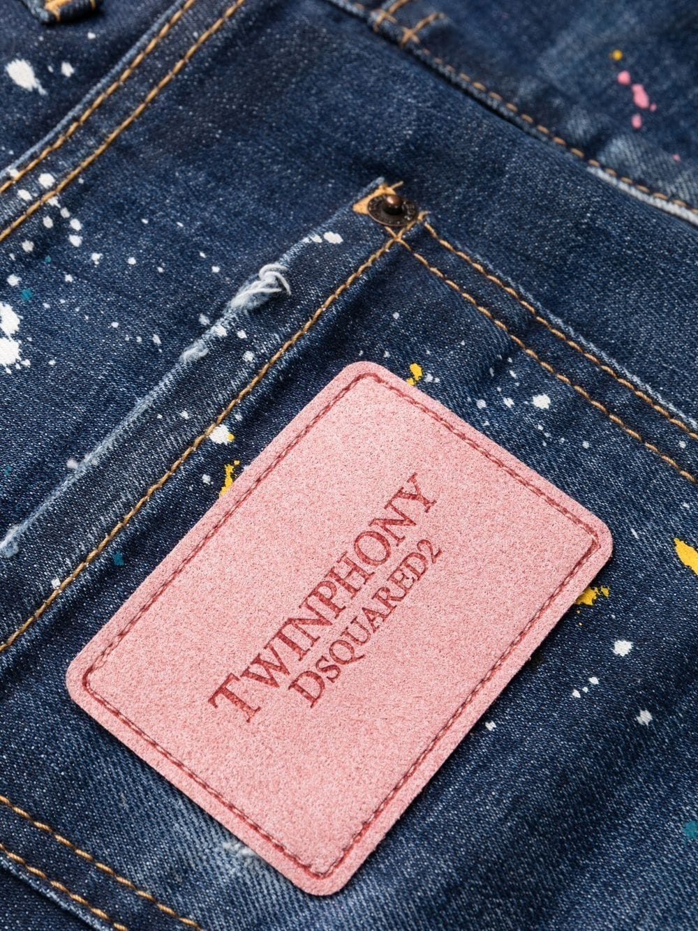distressed cropped jeans - 5