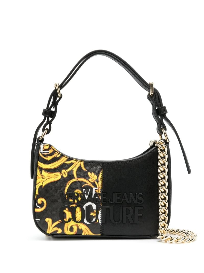 baroque-pattern print shoulder bag - 1