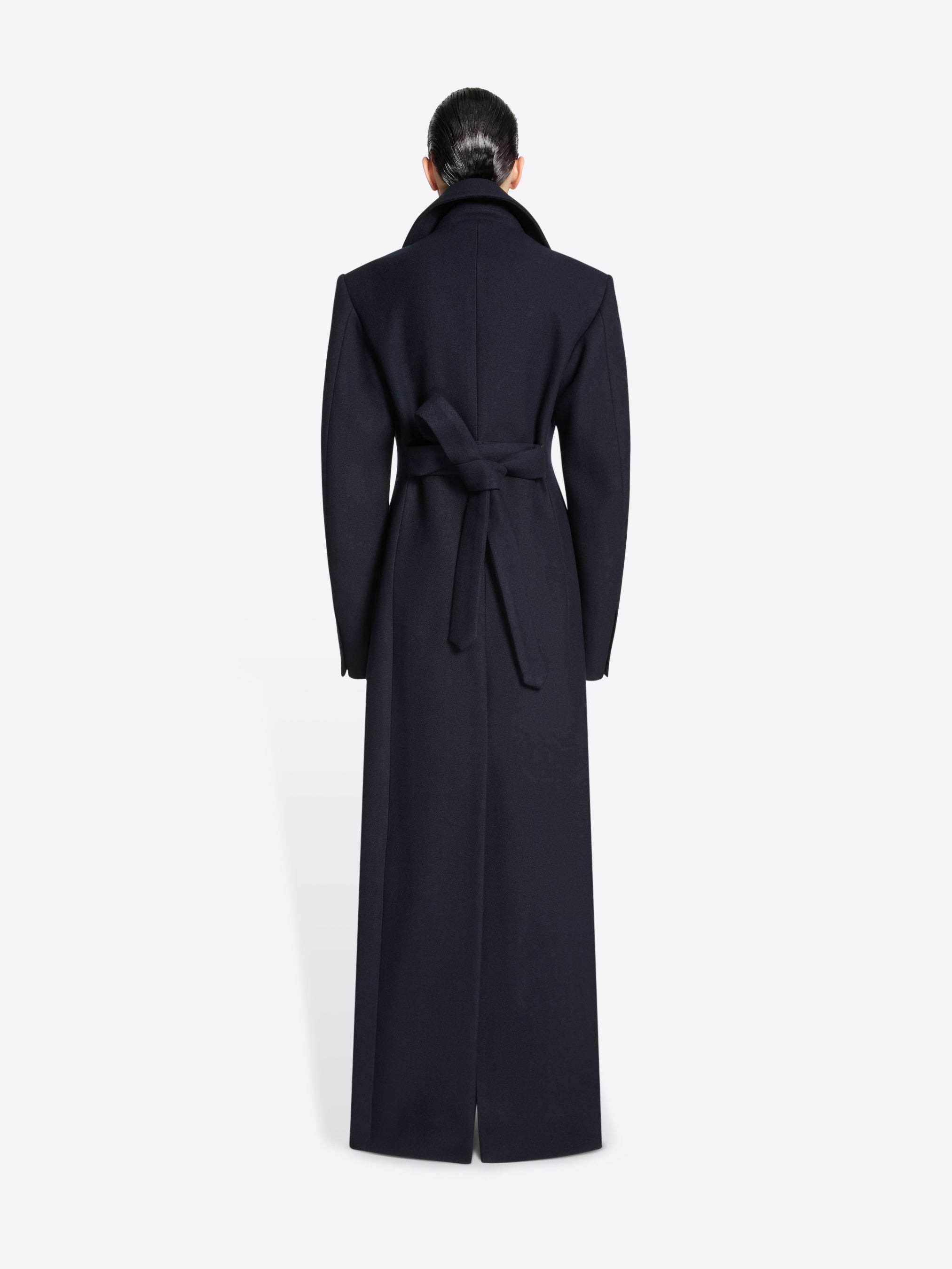 FLOOR LENGTH WOOL COAT - 4