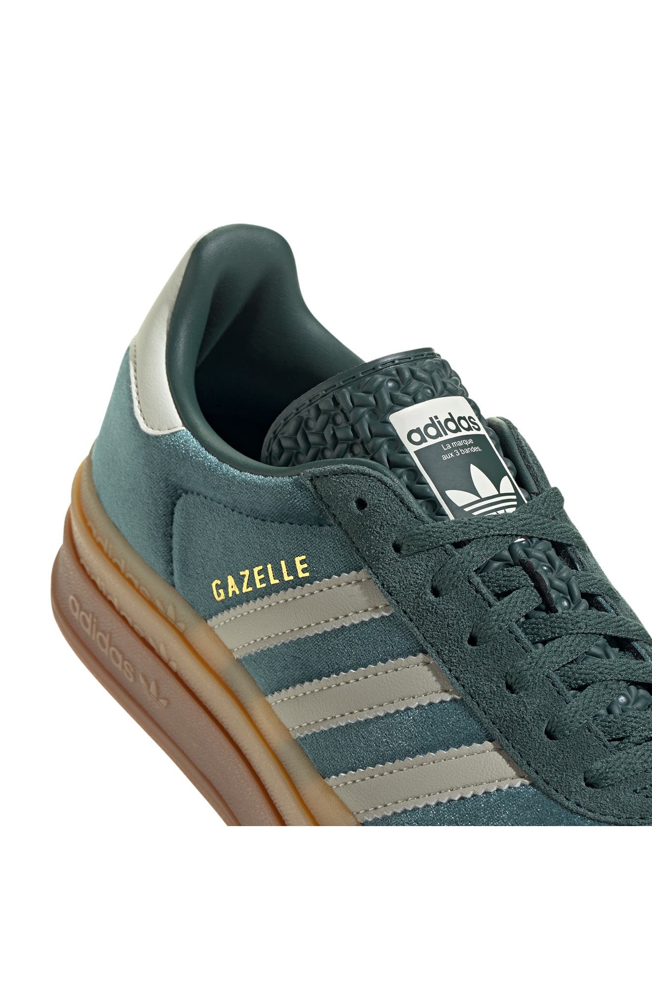 adidas Gazelle Bold Platform Sneaker in Green/Putty/Mineral Green at Nordstrom - 9