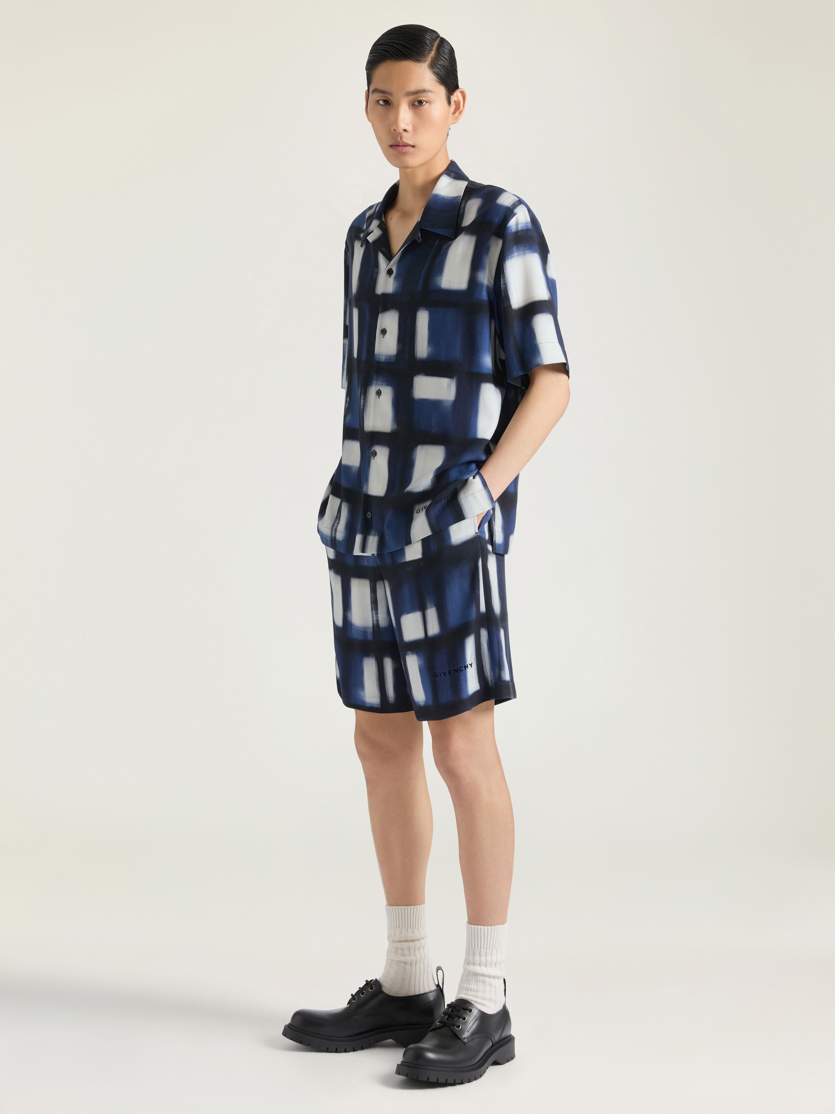 AFTERNOON LIGHT PATTERN BERMUDA SHORTS - 2