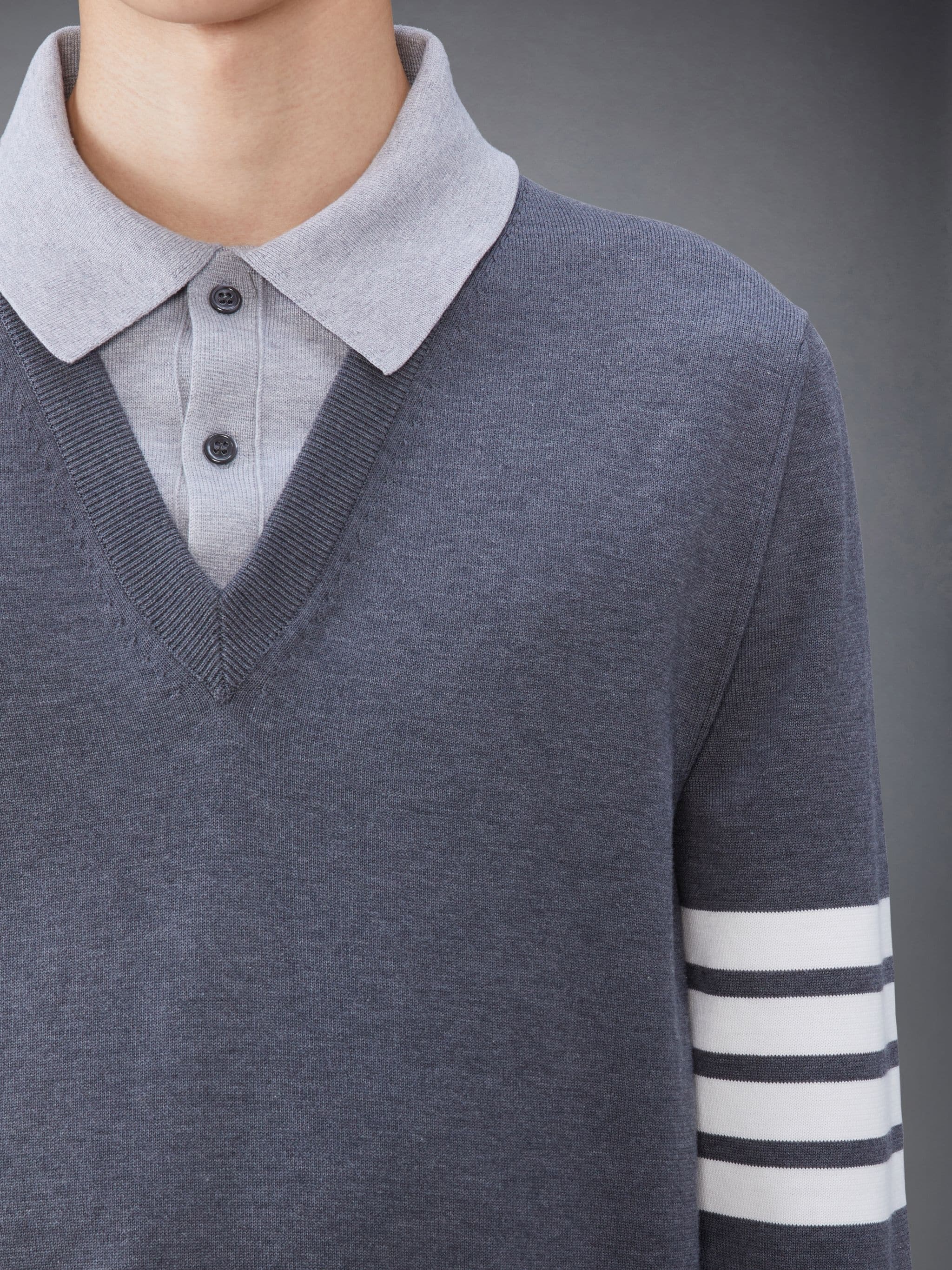 4-Bar stripe layered jumper - 6