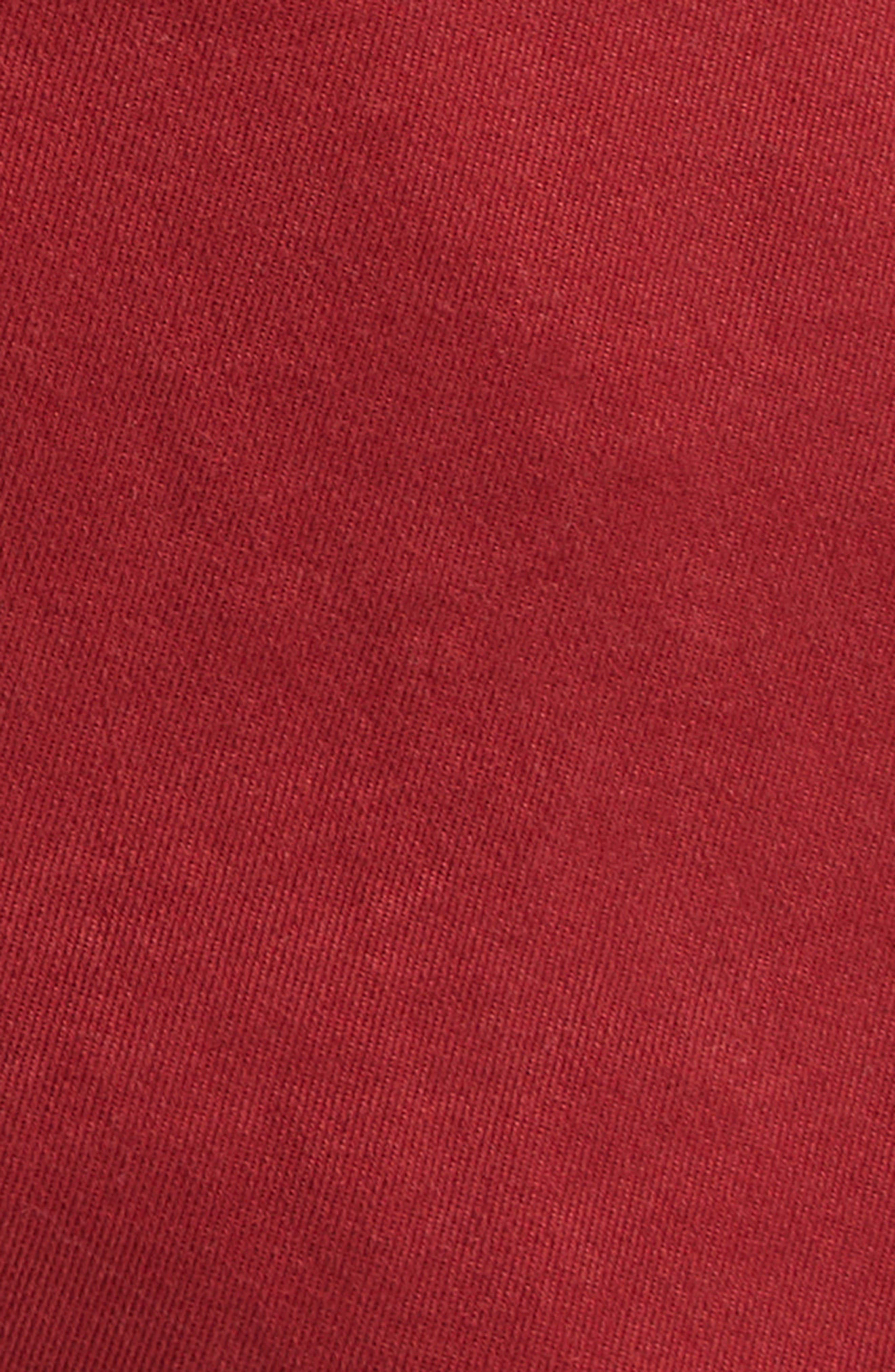 Thom Browne Cotton Twill Crop Chinos in Burgundy at Nordstrom - 7