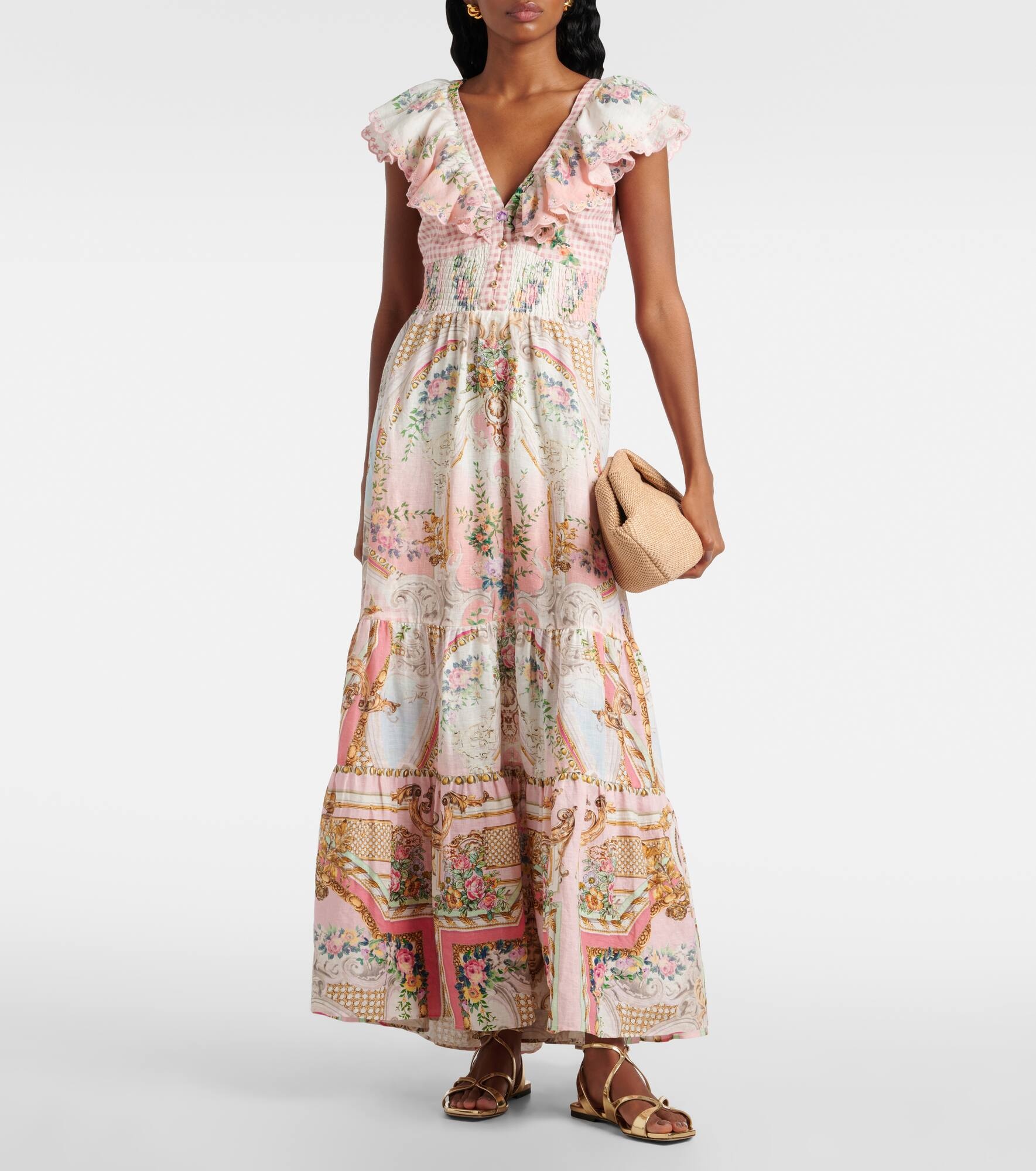 Tiered linen maxi dress - 2