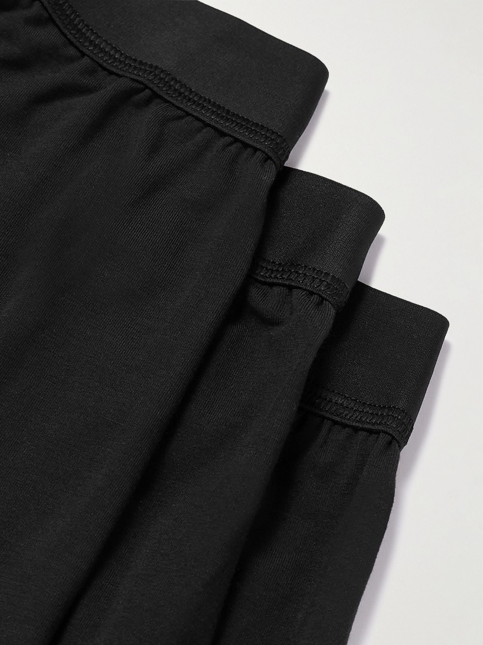 Always in Motion Three-Pack Stretch-Modal Jersey Boxer Briefs Black - 4
