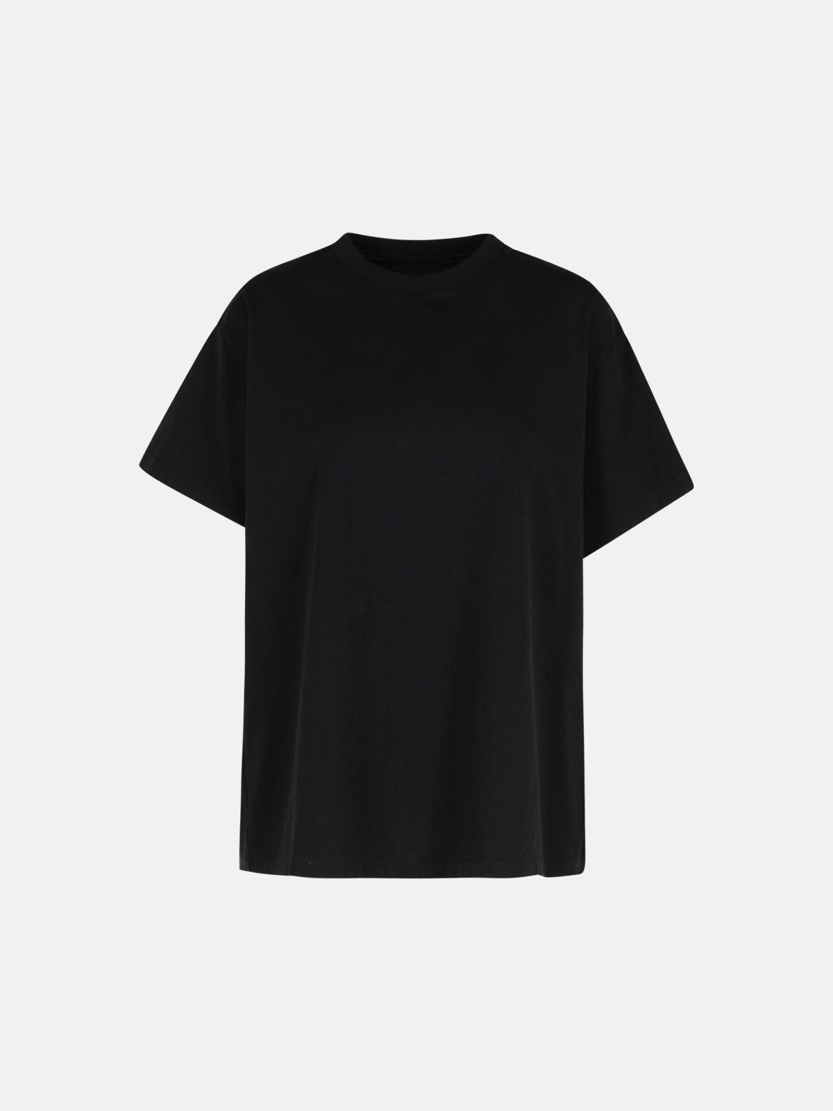 BLACK COTTON T-SHIRT - 1