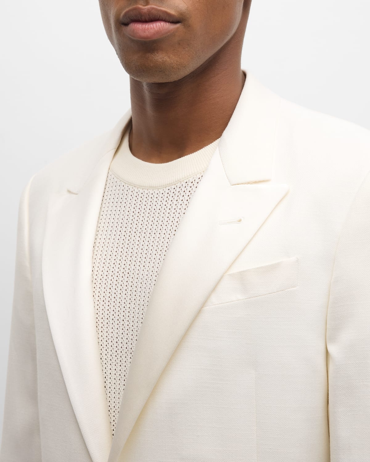 Men's Textured Solid Dinner Jacket - 2