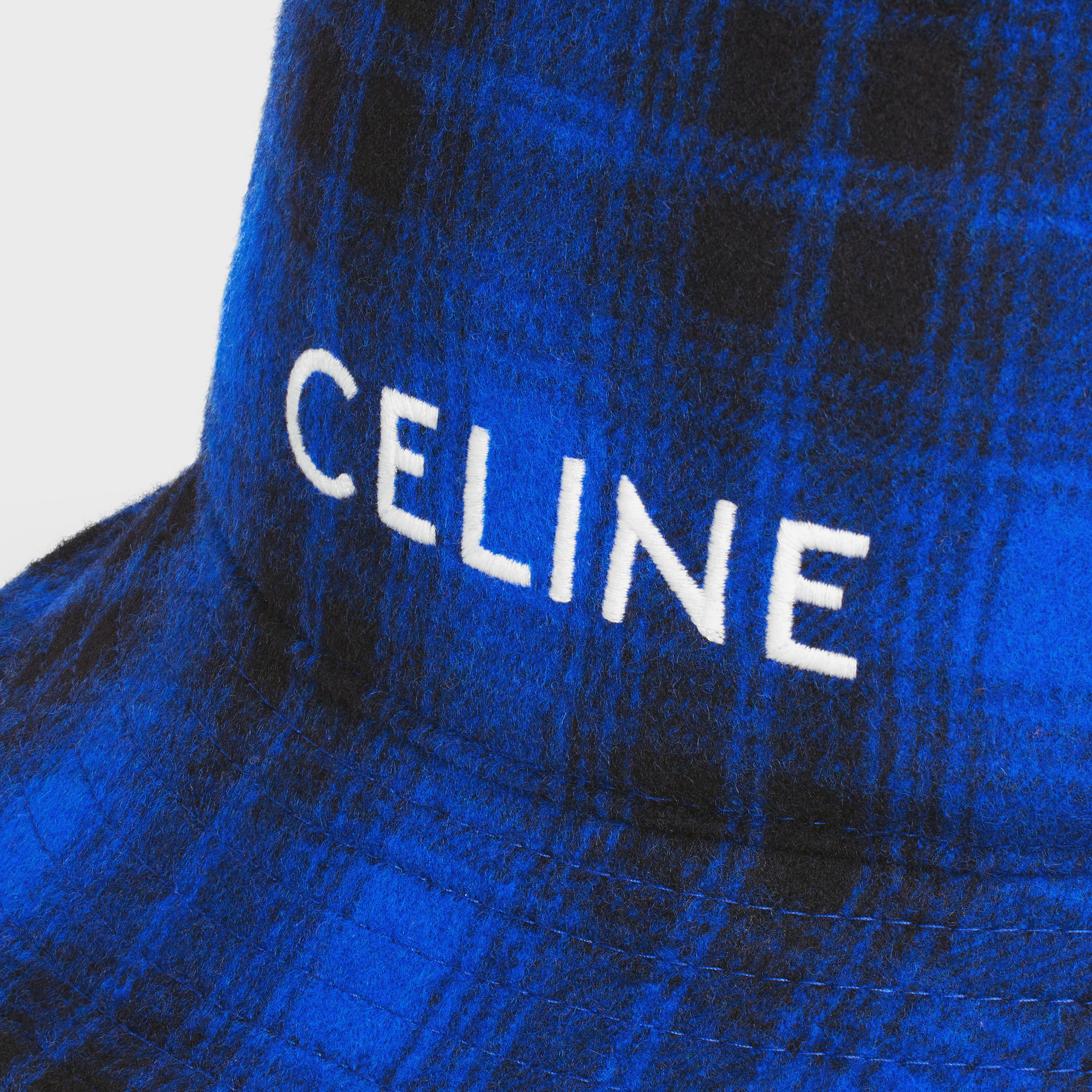 CELINE BUCKET HAT IN CHECKED FLANNEL - 3