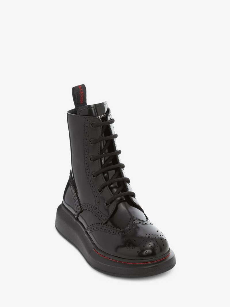 Alexander McQueen Hybrid Lace Up Boot in Black outlook