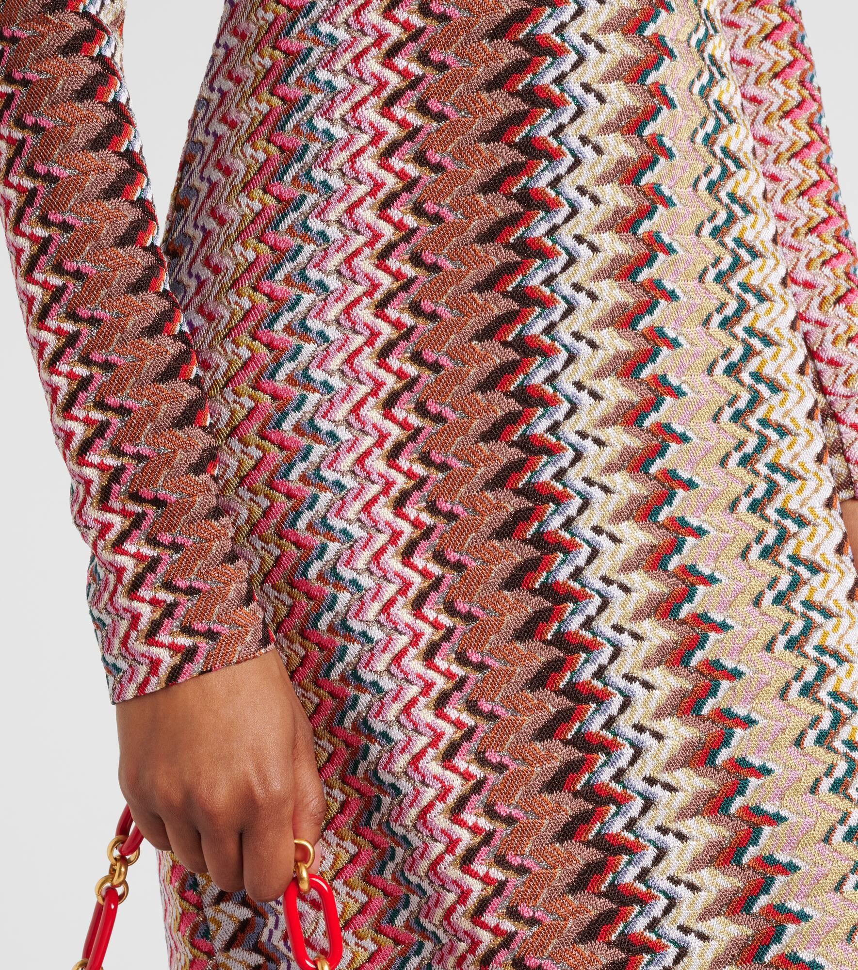Zigzag lamé gown - 5