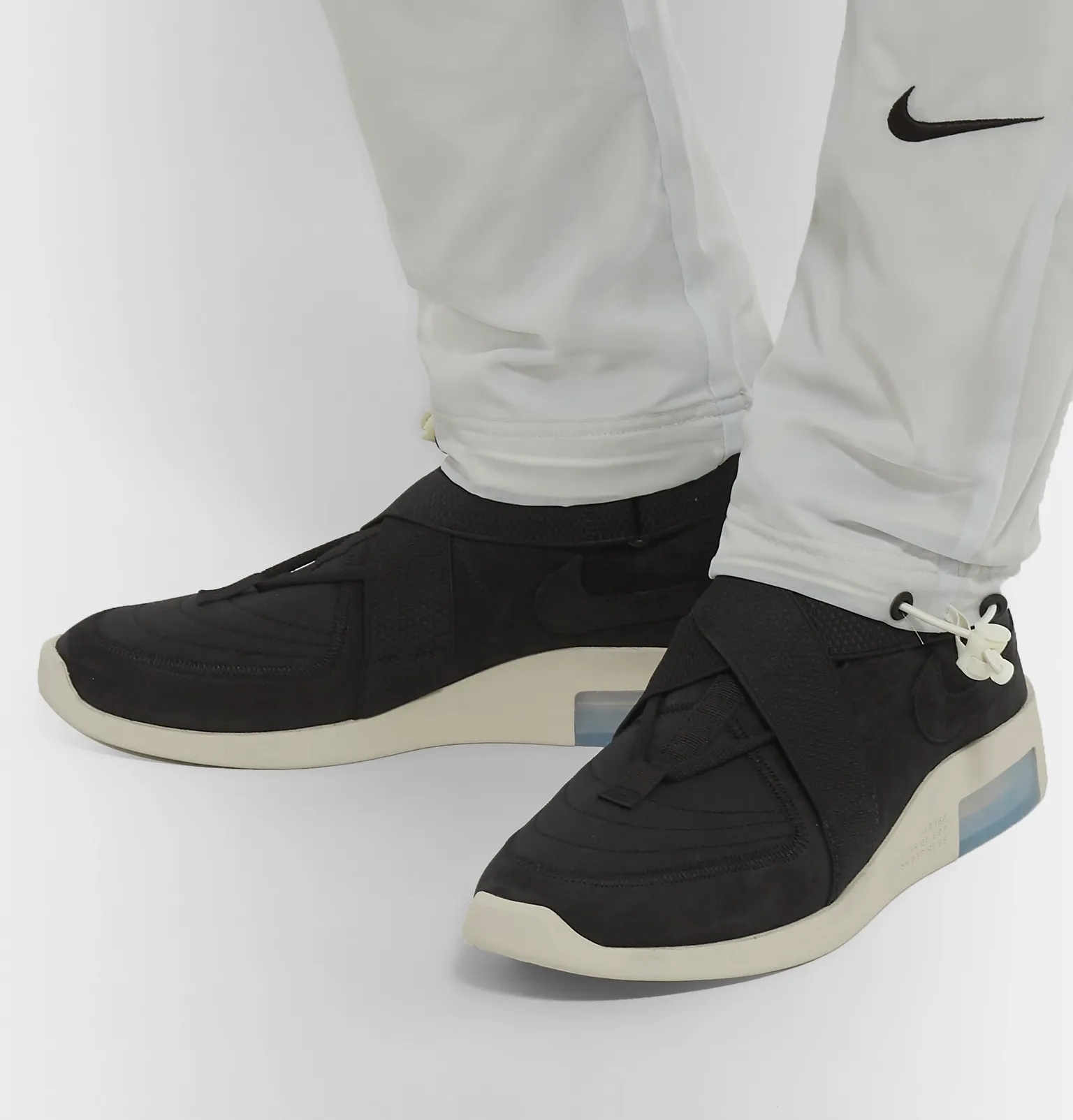 + Fear of God 1 Air Raid Suede and Webbing High-Top Sneakers - 5