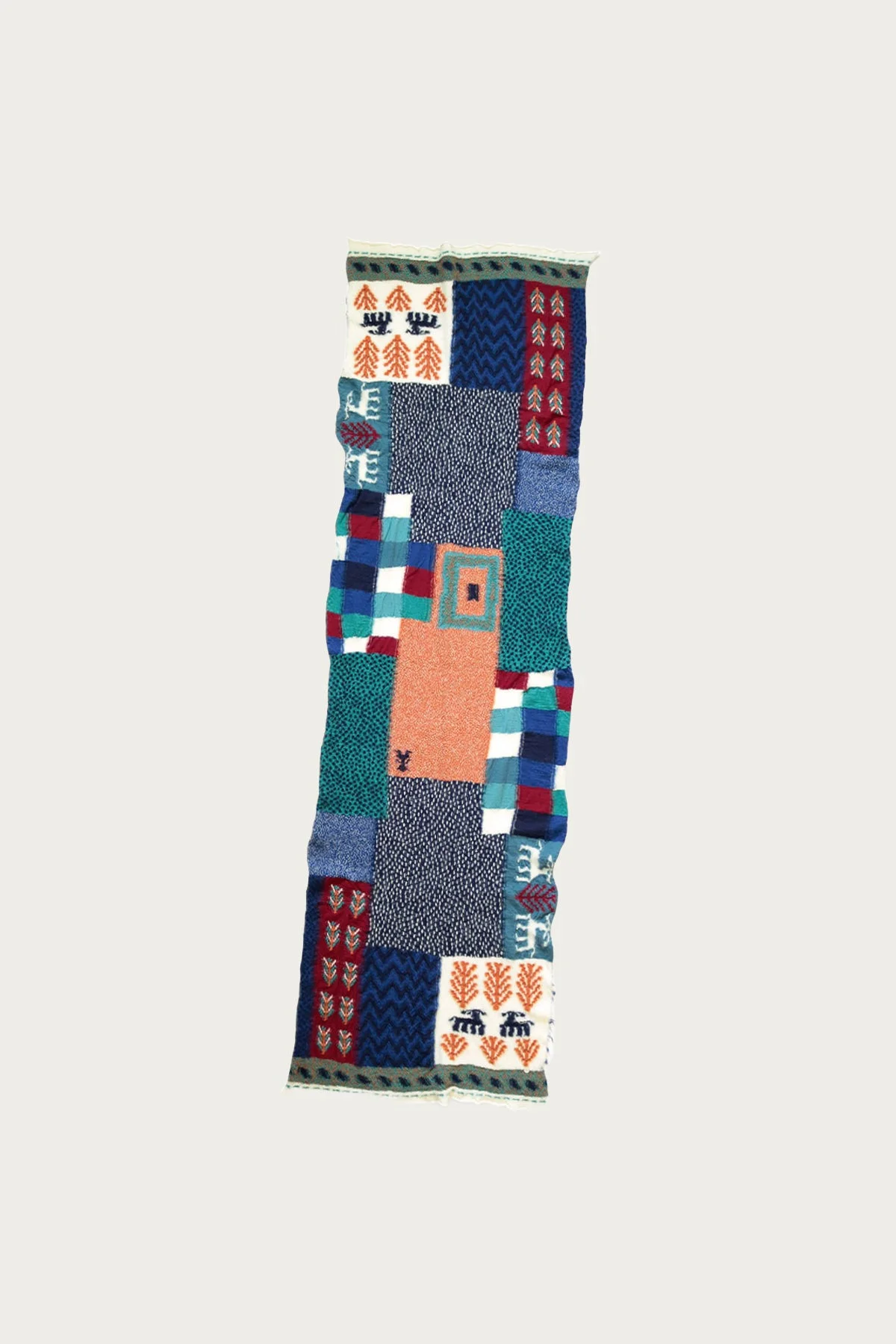 FULLING WOOL SCARF VILLAGE GABBEH - TURQUOISE - 1