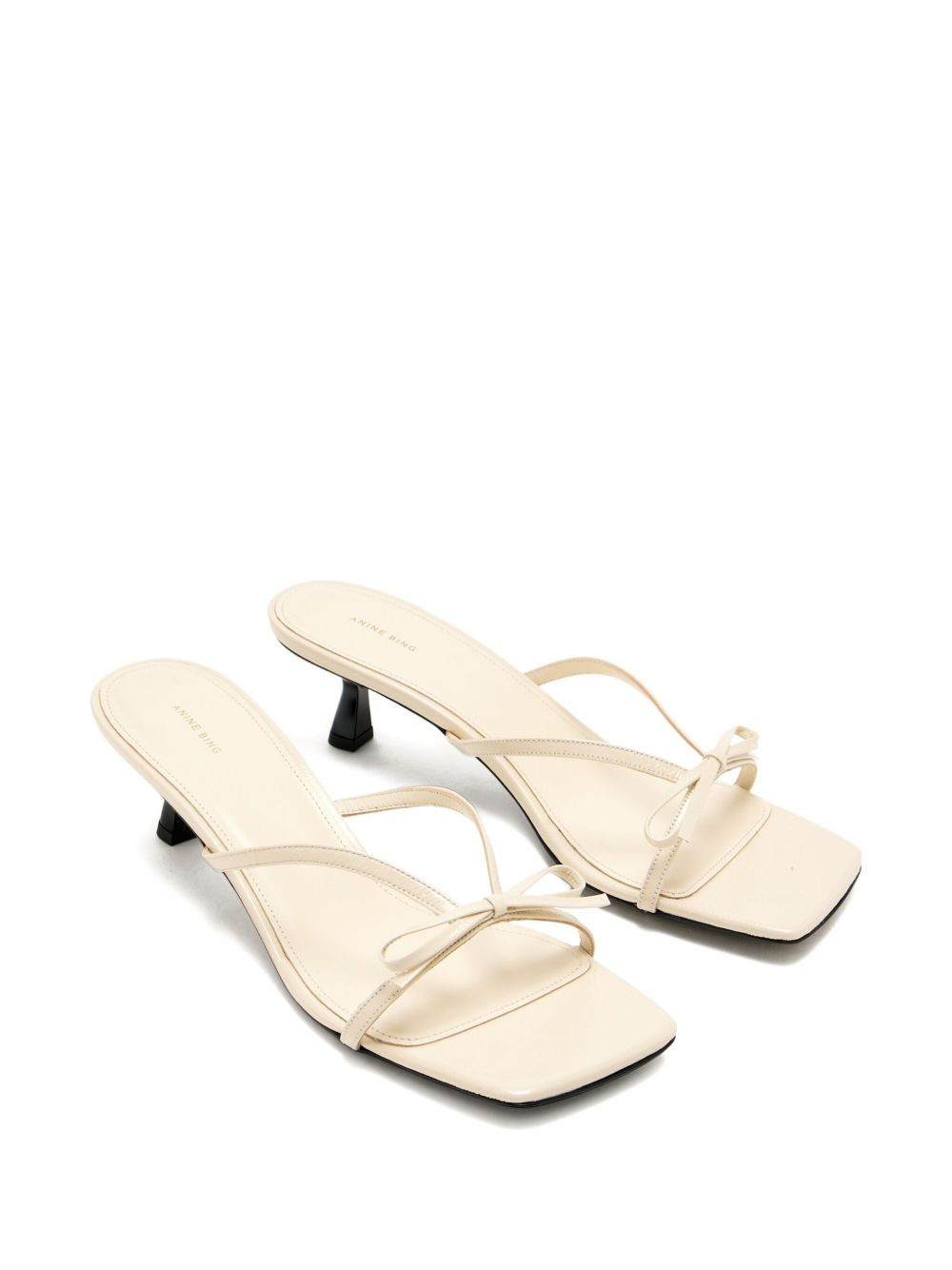 55mm bow-detail square-toe sandals - 2