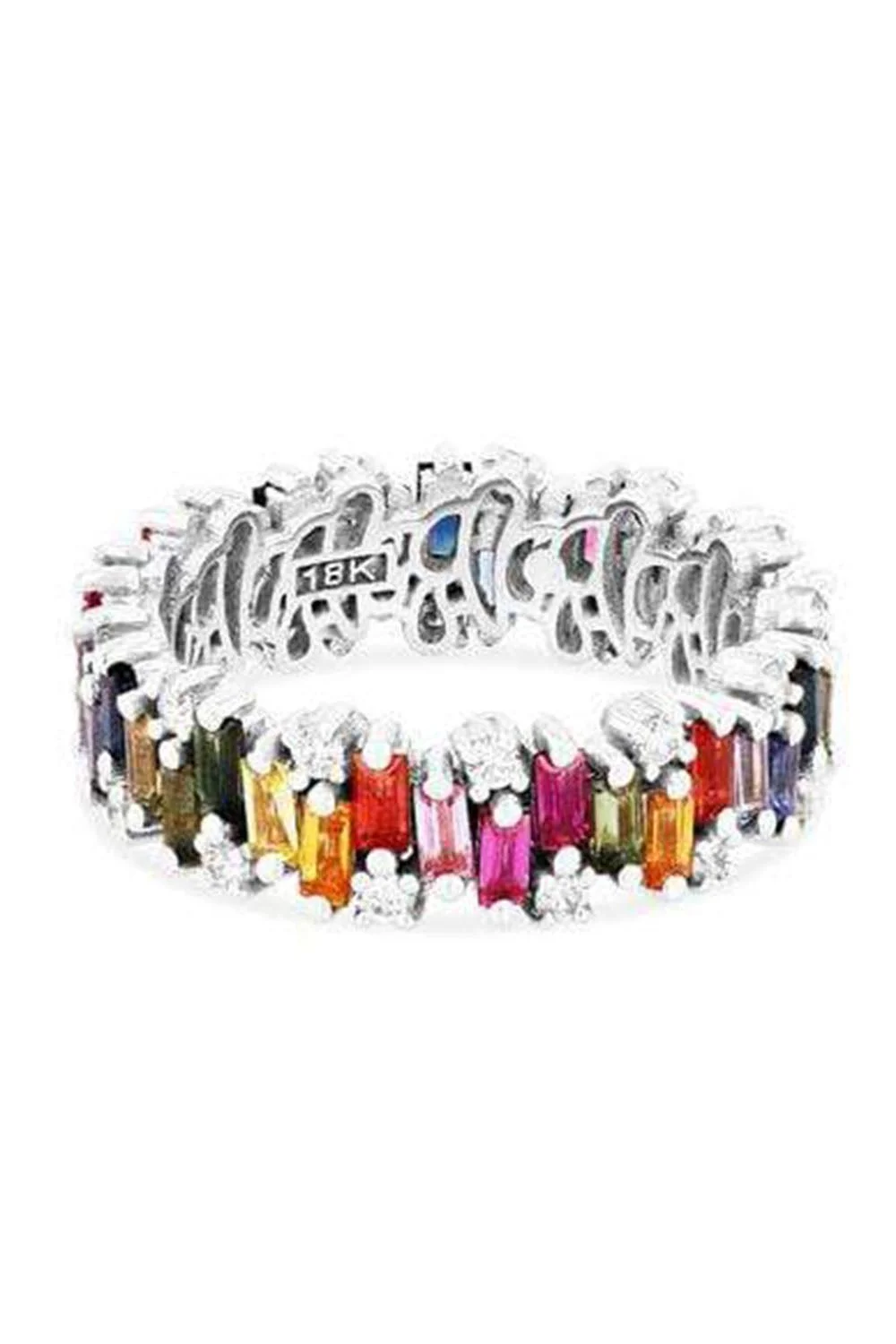Alaia Rainbow Sapphire Eternity Band - White Gold - 1