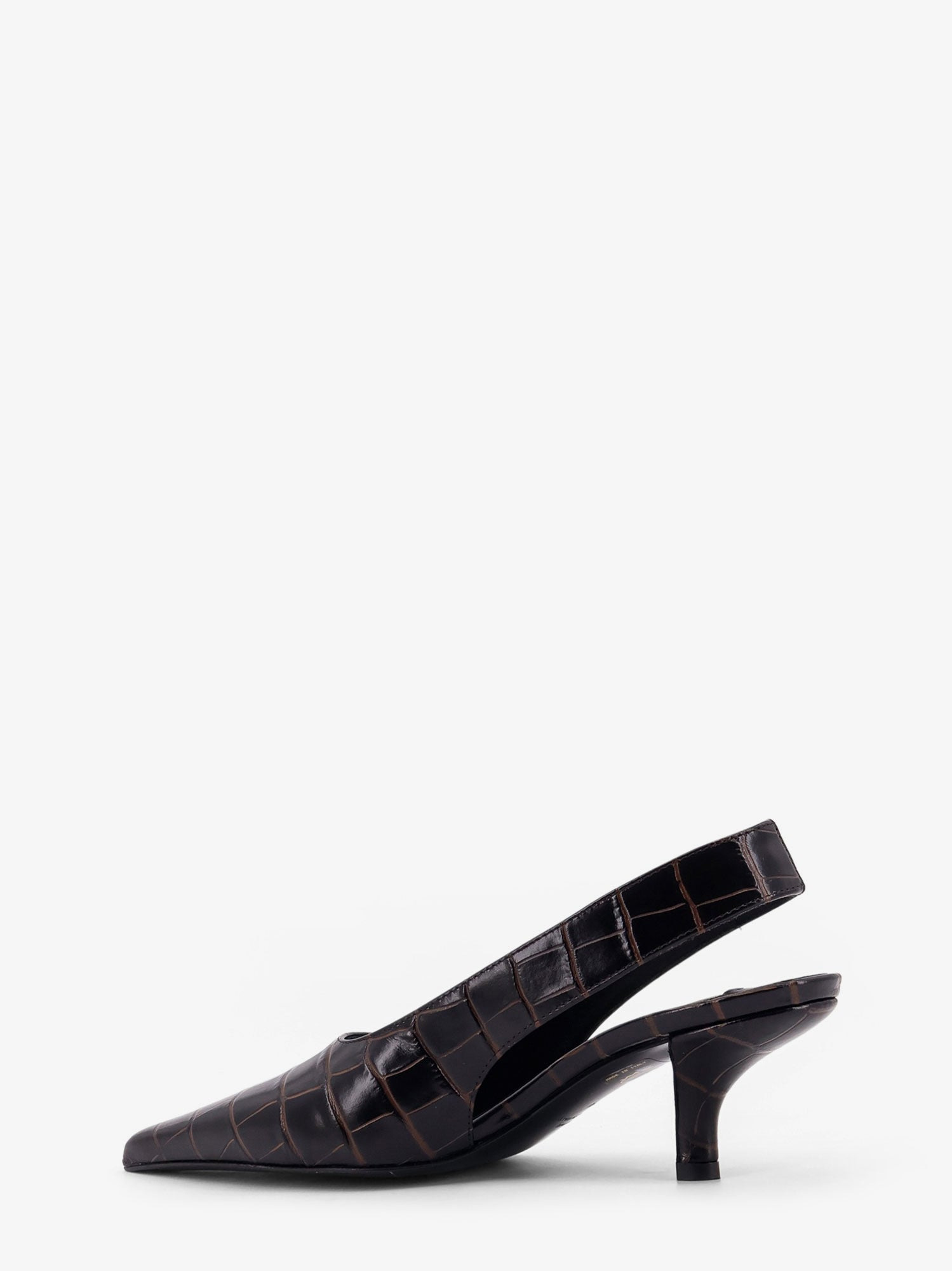 Toteme Women Leather Decolletã© Slingback With Croco Effect - 3