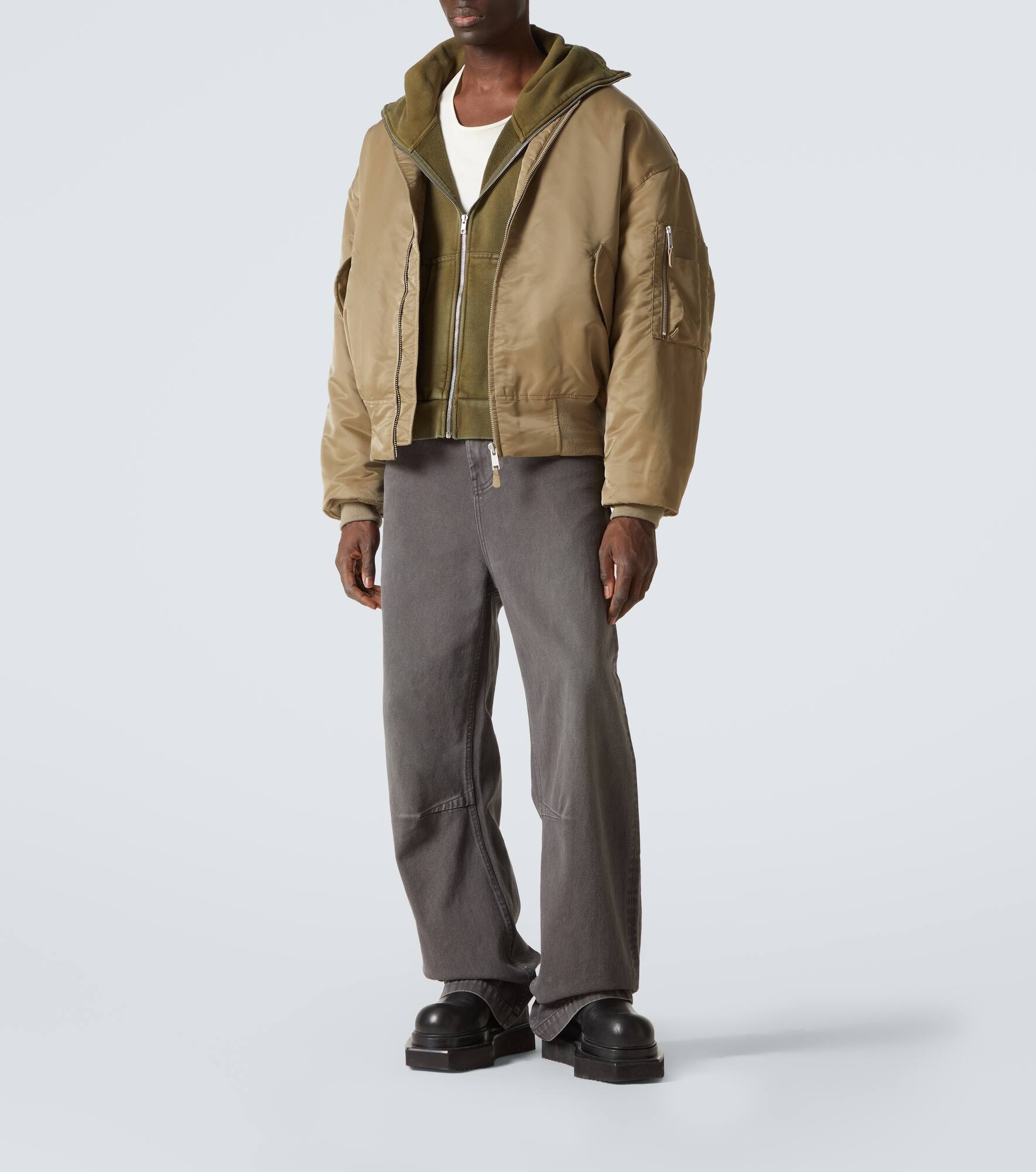 Broad smocked bomber jacket - 2