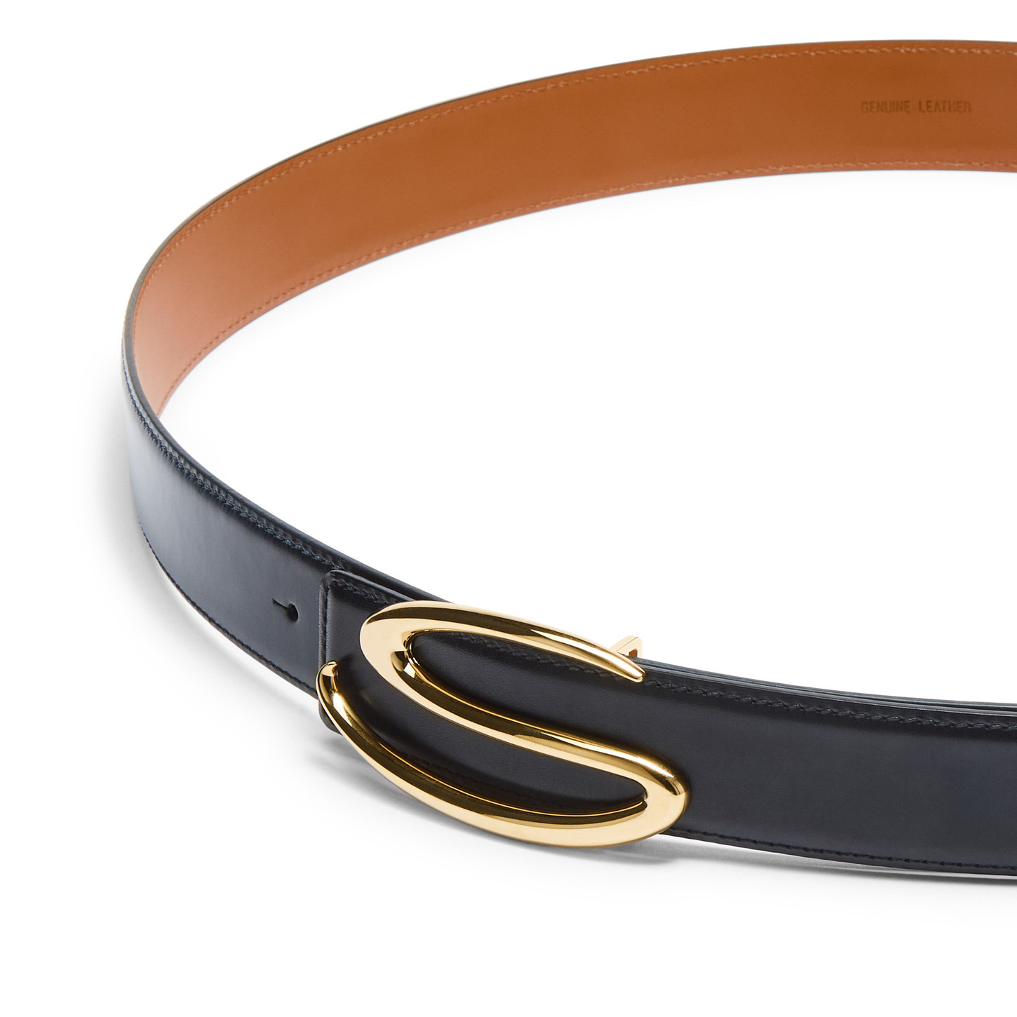 Blue leather belt strap - 4