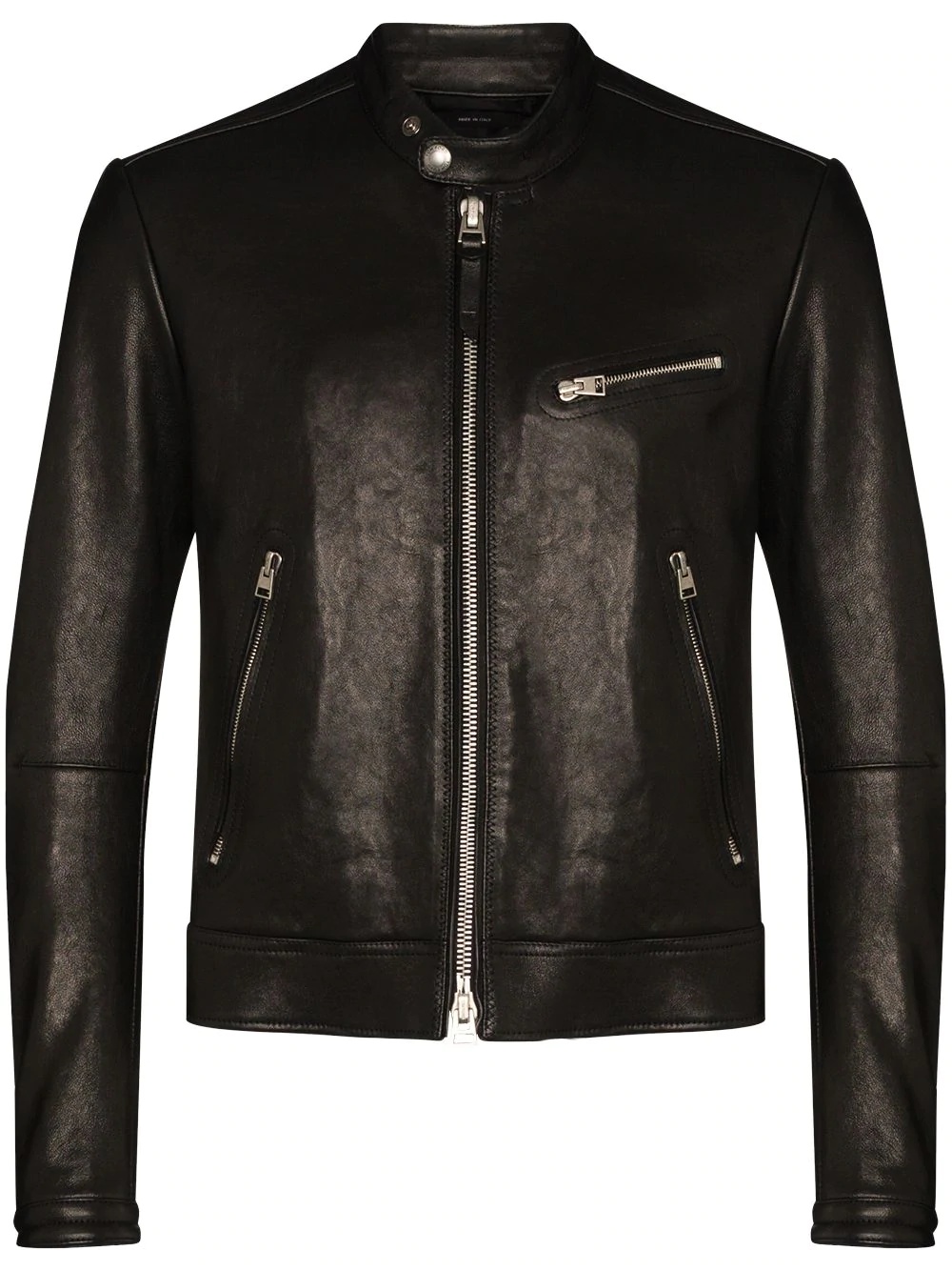 leather biker jacket - 1