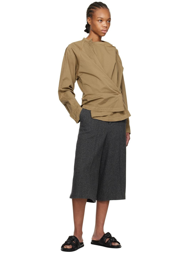 DEAR FRANCES Black Tye Sandals outlook