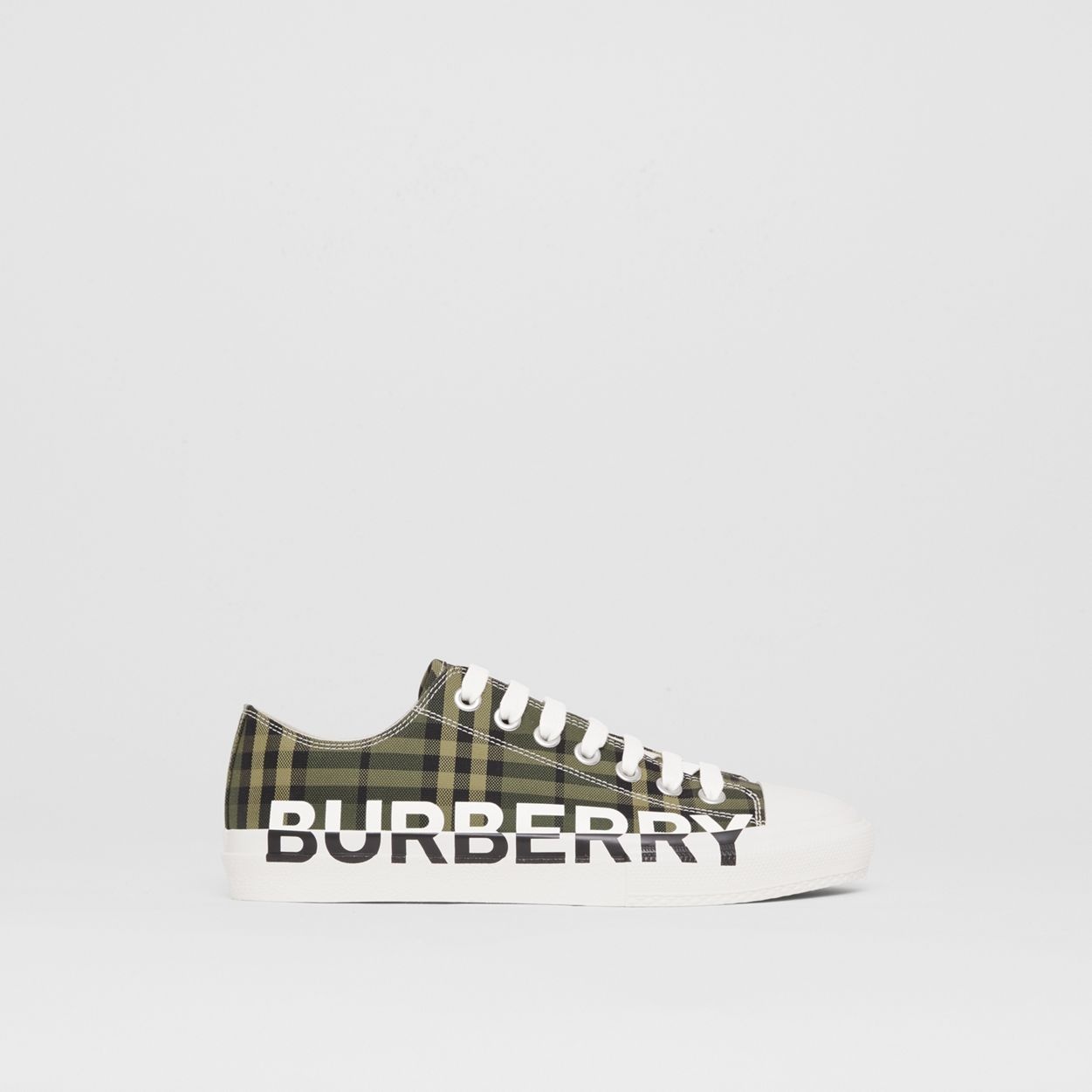 Logo Print Check Cotton Sneakers – Online Exclusive - 1