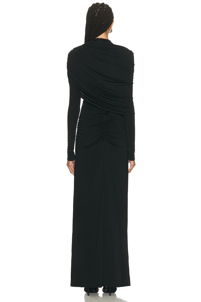 LAPOINTE Jersey Asymmetrical Shawl Draped Gown outlook