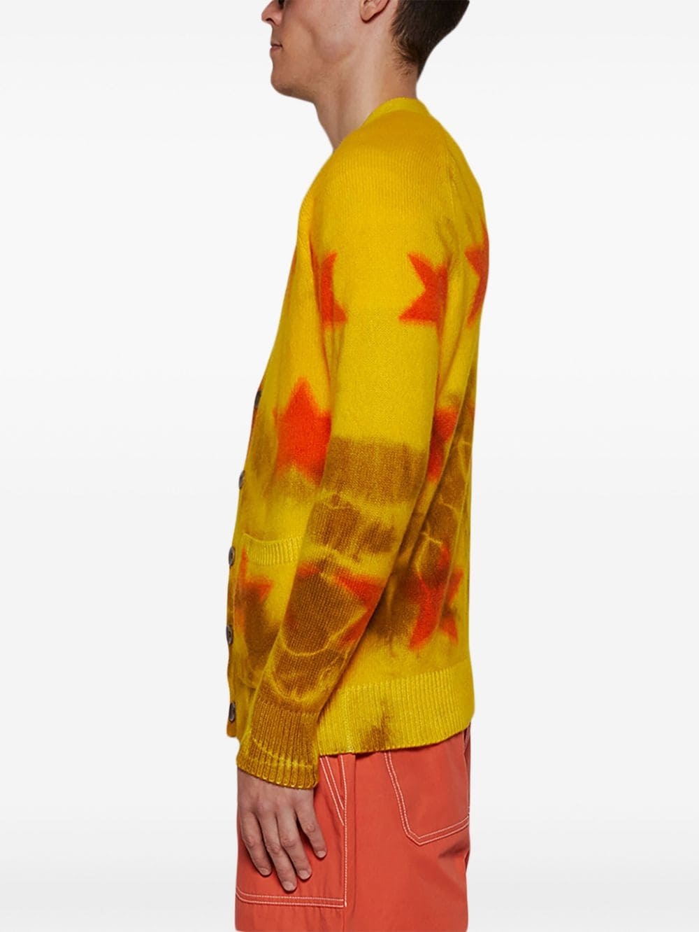 Star sprayed cardigan - 4