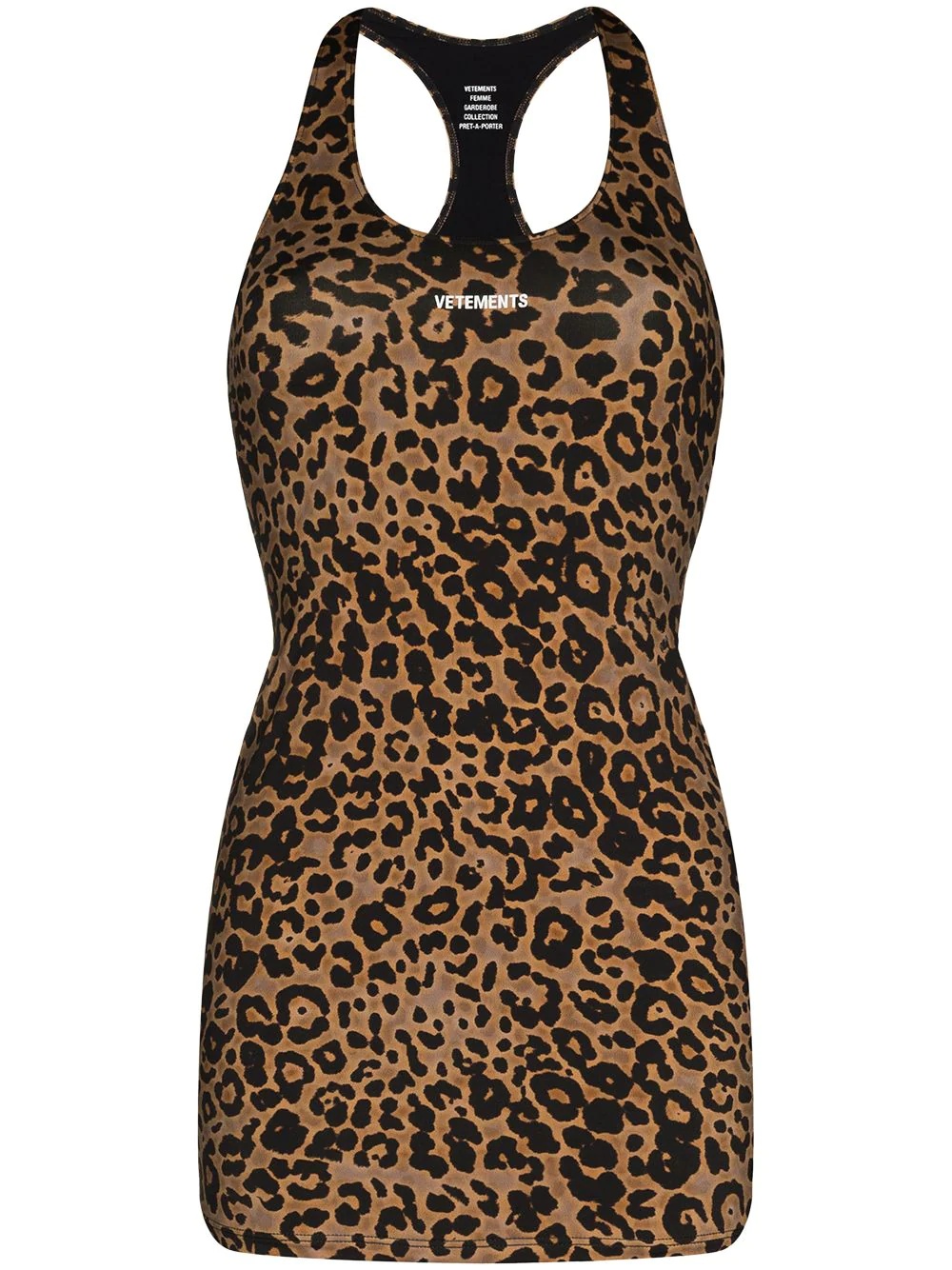 leopard-print mini dress - 1