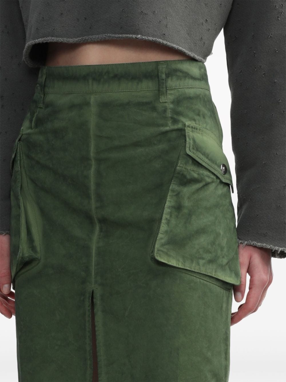 cargo-pocket midi skirt - 5