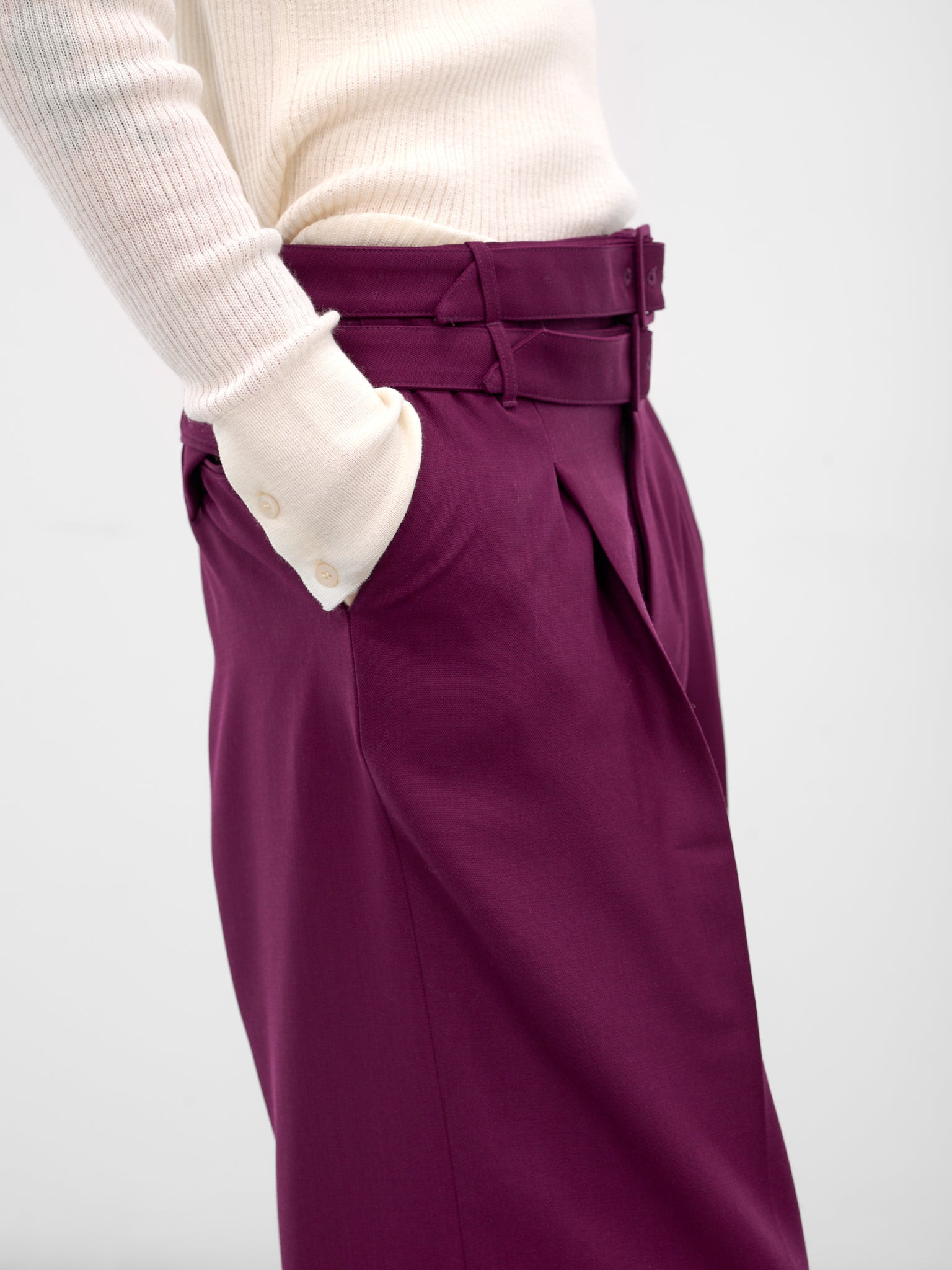 Fuchsia Wde Leg Trousers - 4