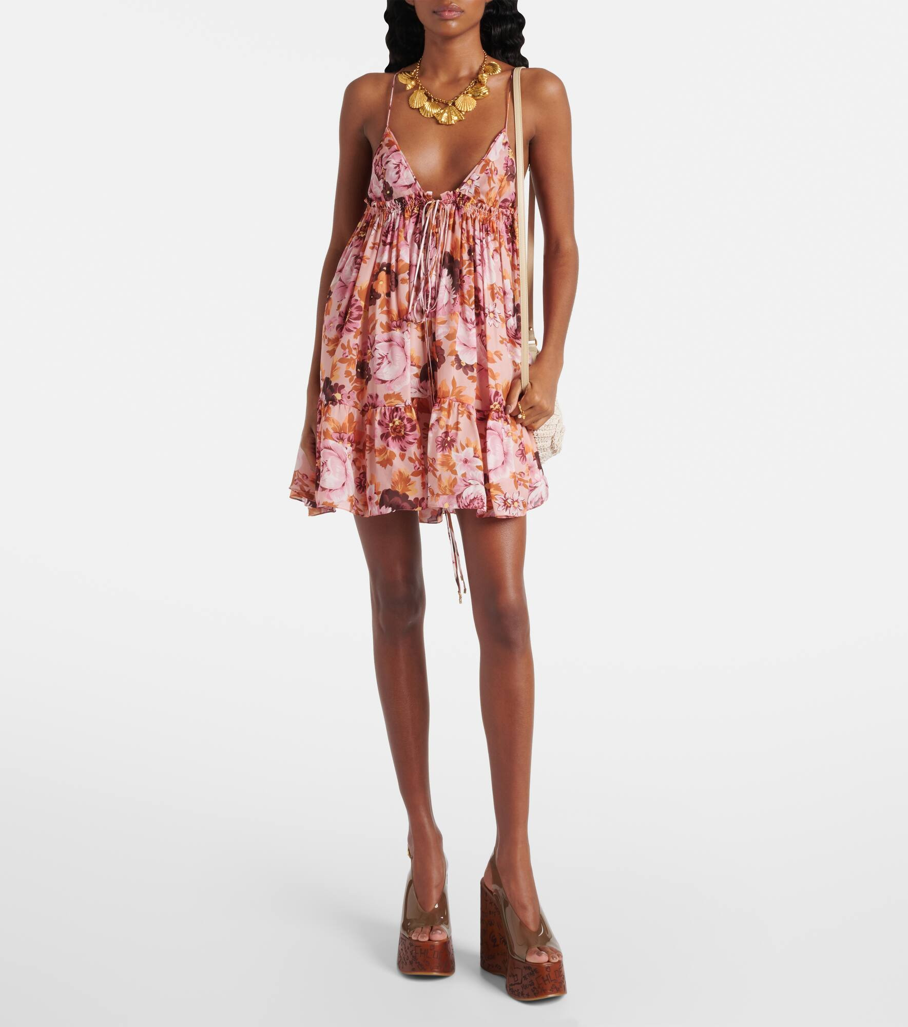 Floral silk minidress - 2