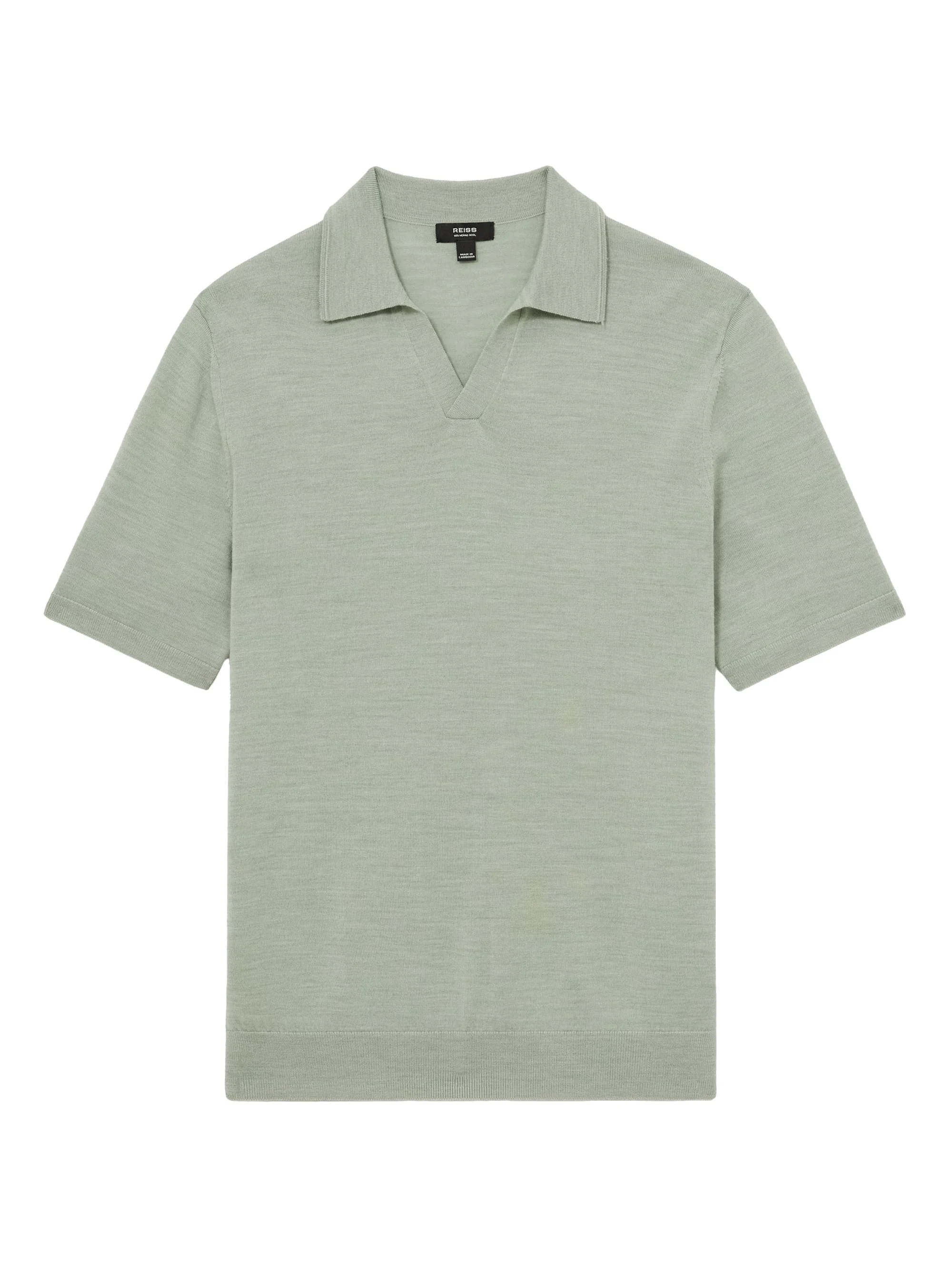 Men's Duchie Merino Wool Shirt - Sage Green Melange - 1