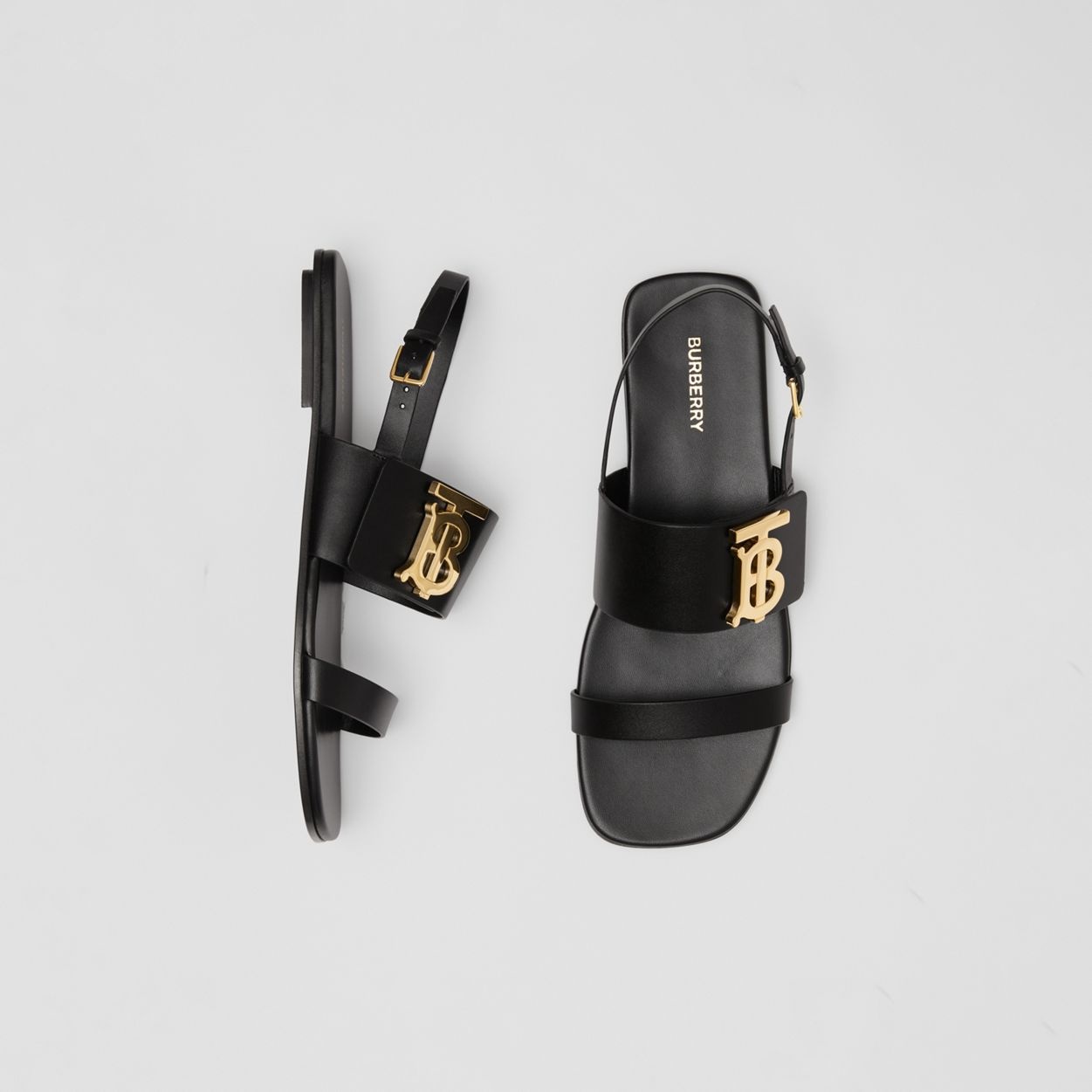 Monogram Motif Leather Sandals - 2