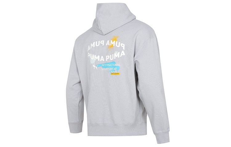 PUMA Oversize Trend Graphic Logo Hoodie 'Grey' 536061-19 - 2