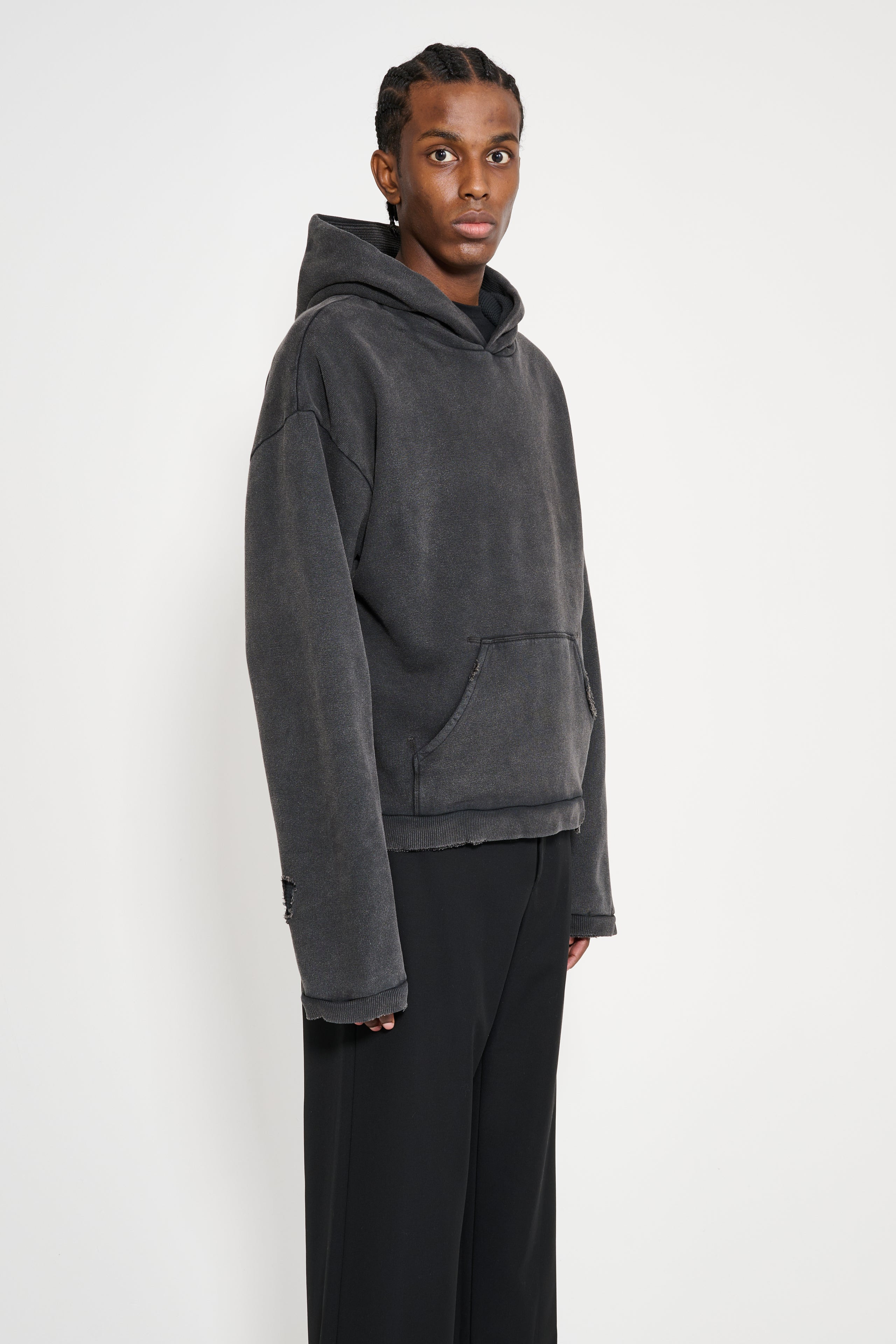 STOCKHOLM SURFBOARD CLUB HEAVYWEIGHT LINED HOODIE MOUNTAIN GREY - 4