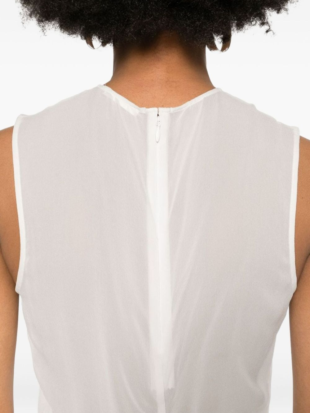 semi-sheer silk top - 5