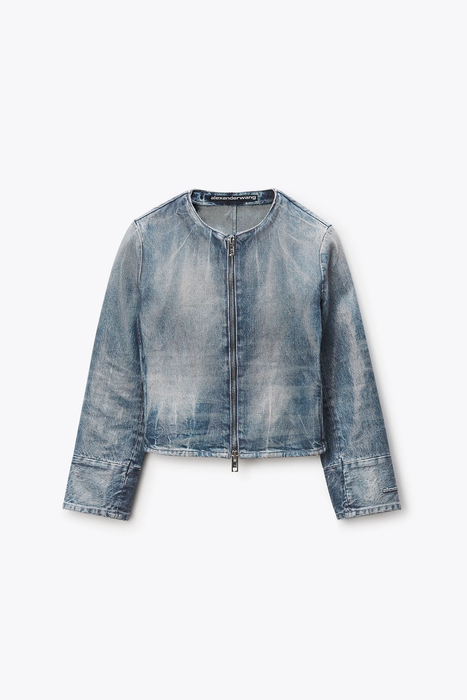 glazed denim jacket - 1
