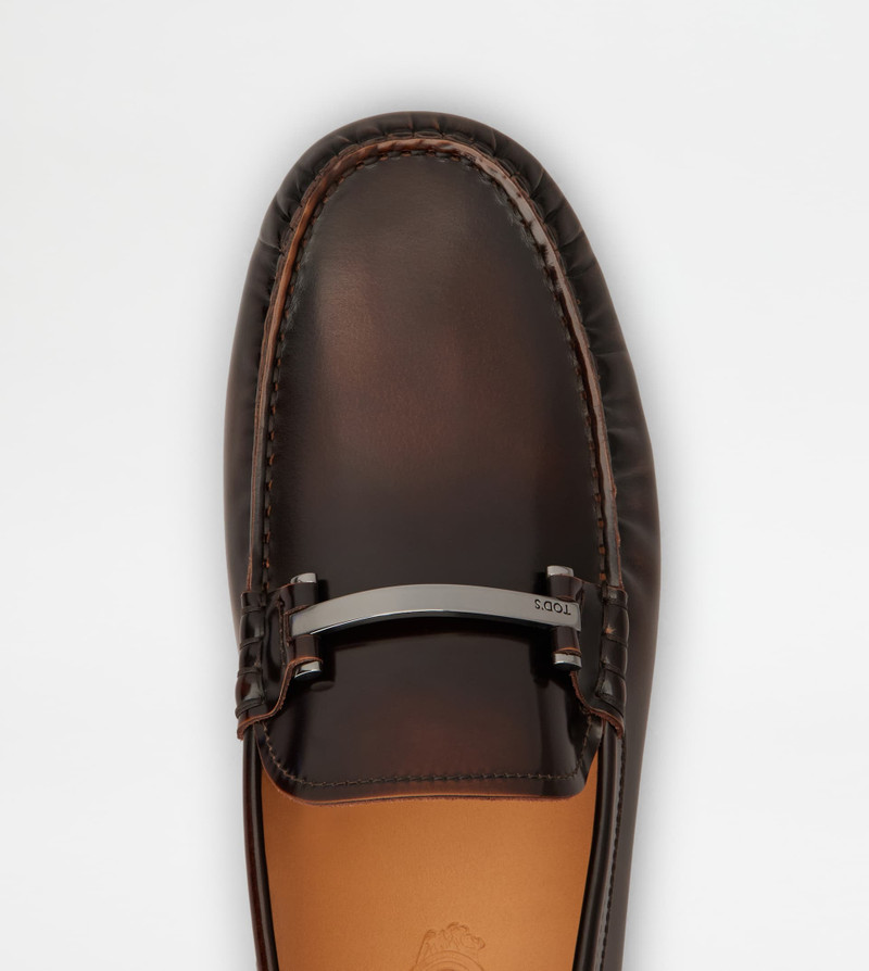 CITY GOMMINO DRIVING SHOES IN LEATHER - BROWN 5