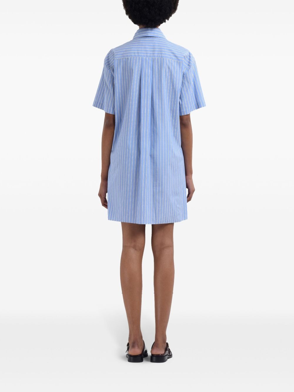 striped shirt mini dress - 3