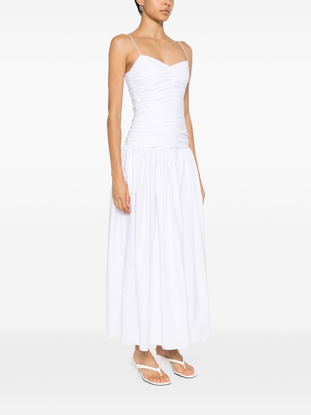 gathered drop-waist dress - 3