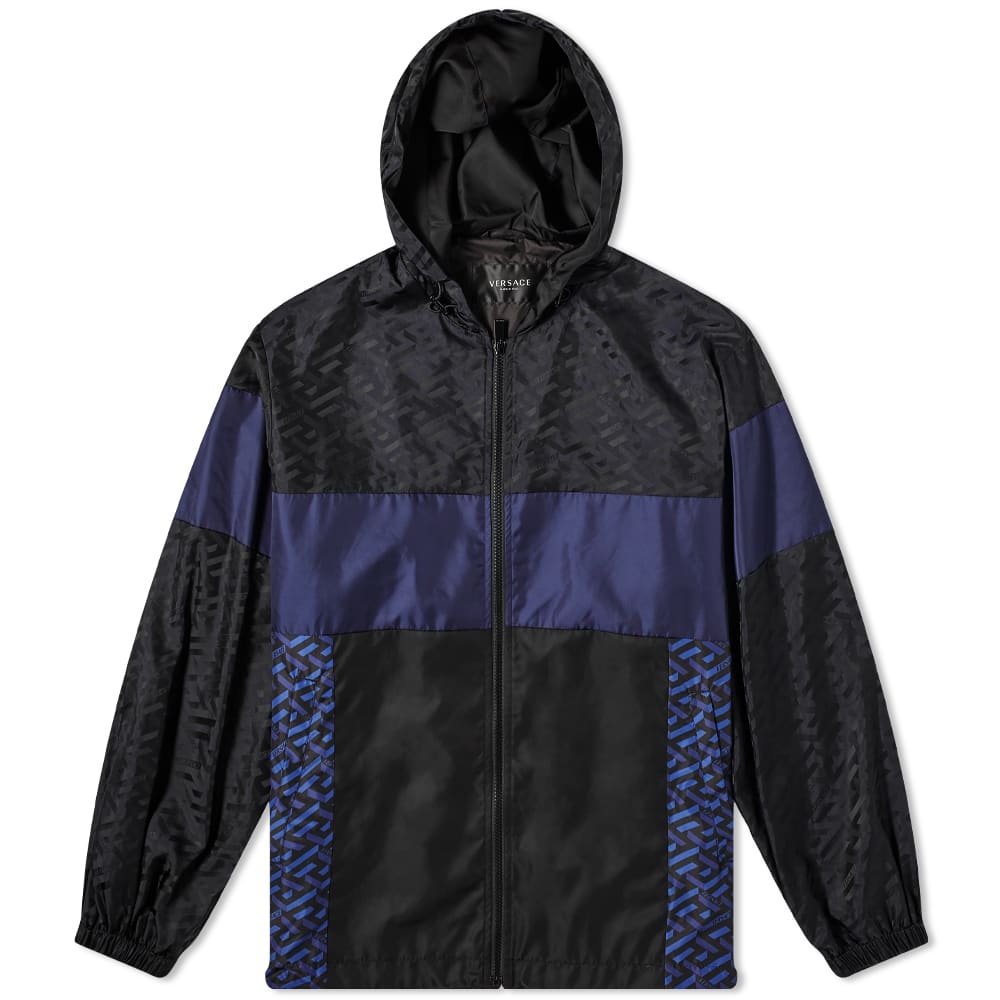 Versace Logo Nylon Hooded Jacket - 1