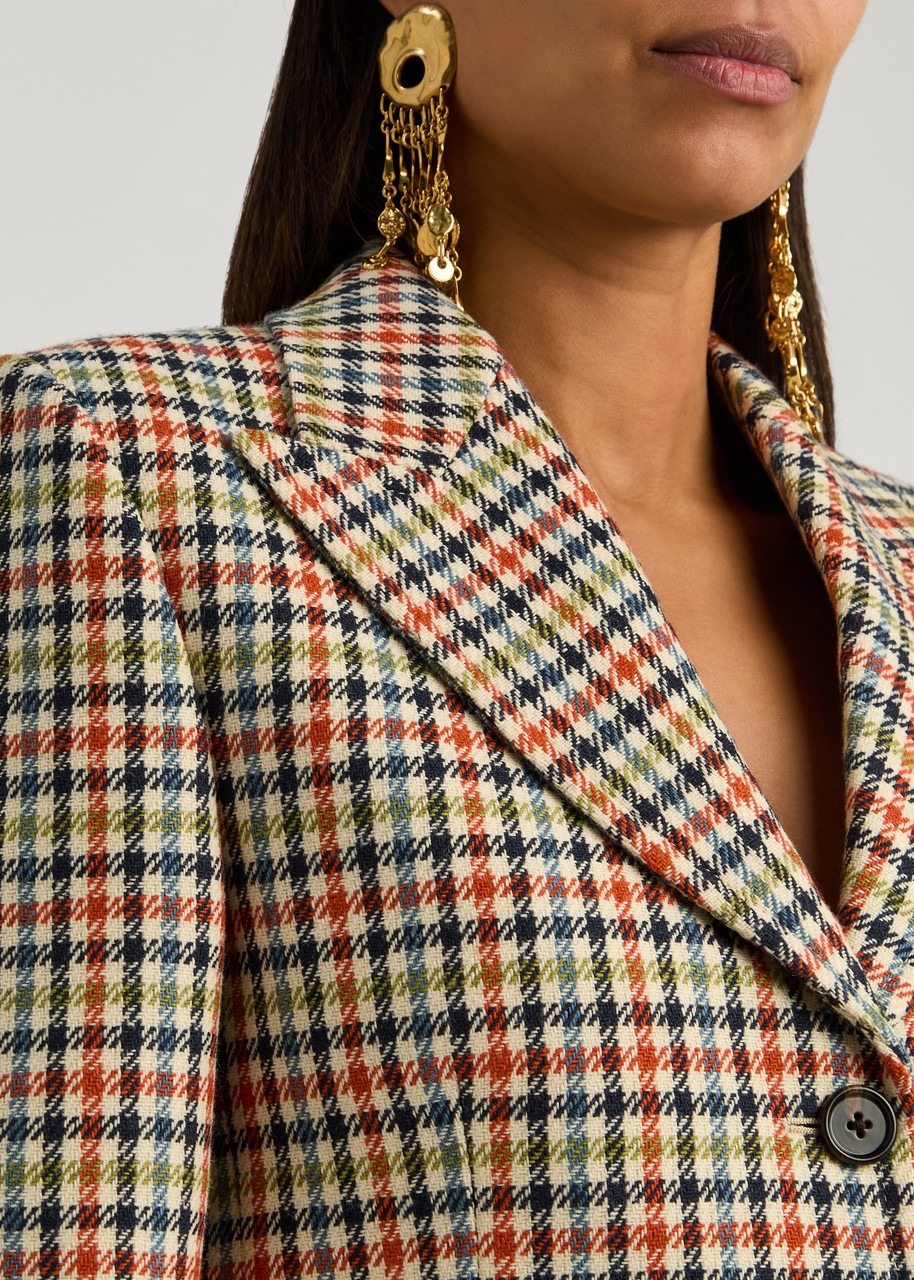Chloe Checked Wool-blend Blazer - 5
