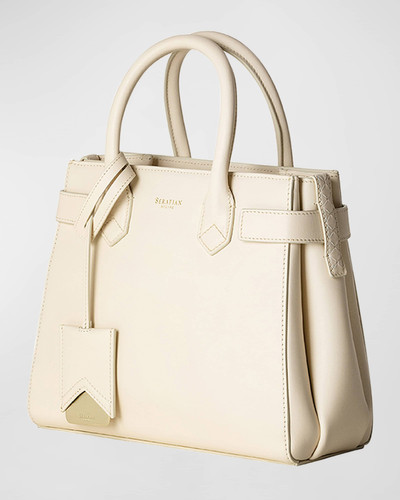 Serapian Meline Leather Top-Handle Bag outlook
