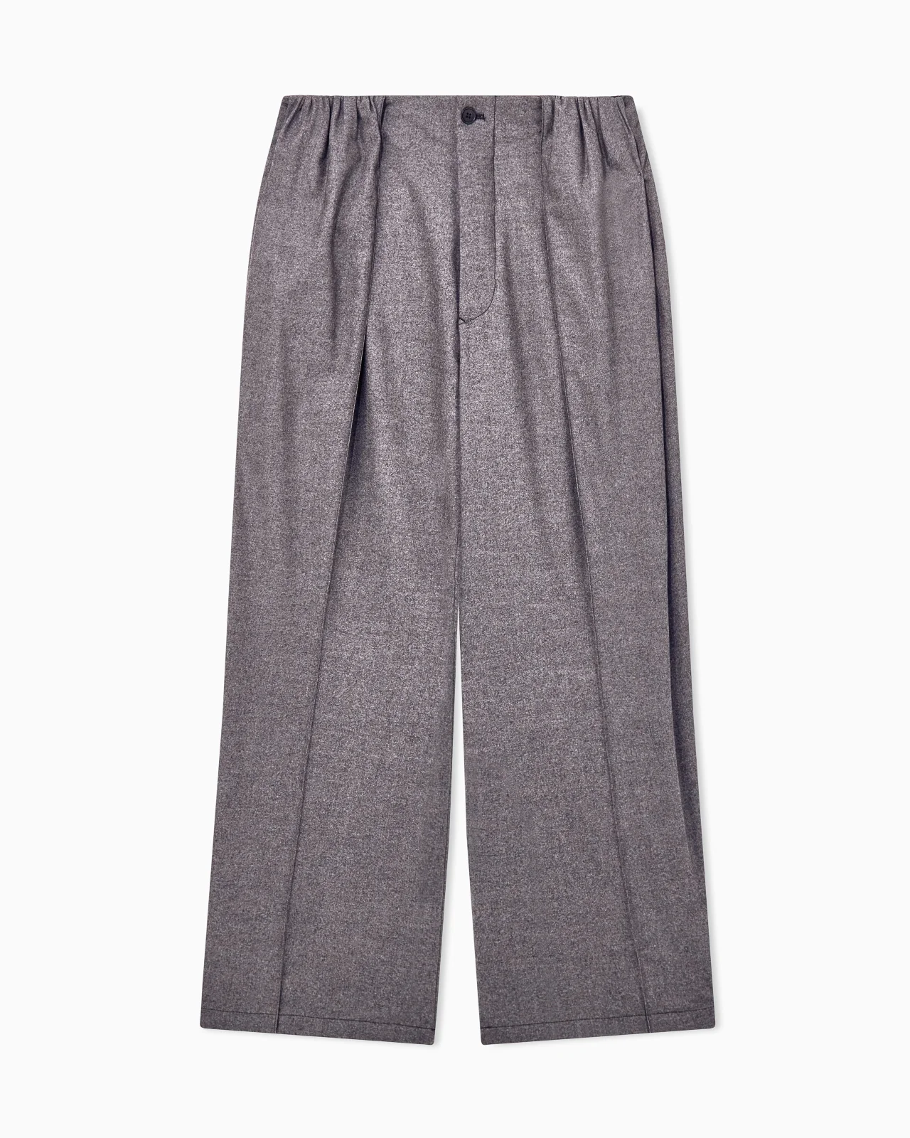 TROUSER OVERSIZED IN DENIM-EFFECT VIRGIN WOOL AND CASHMERE - 1