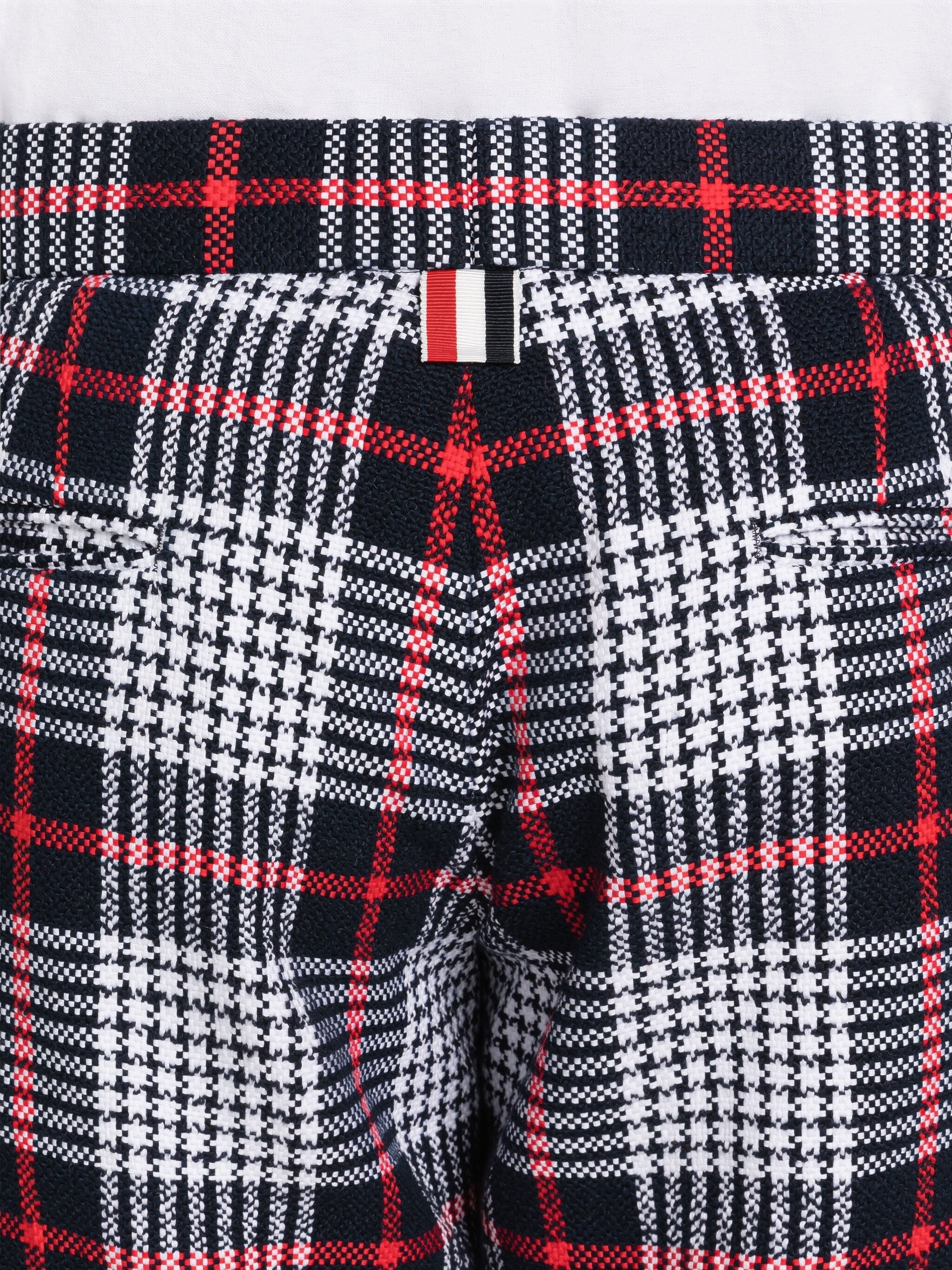 HAIRLINE CHECK SUMMER TWEED LOW RISE SKINNY SHORT - 6