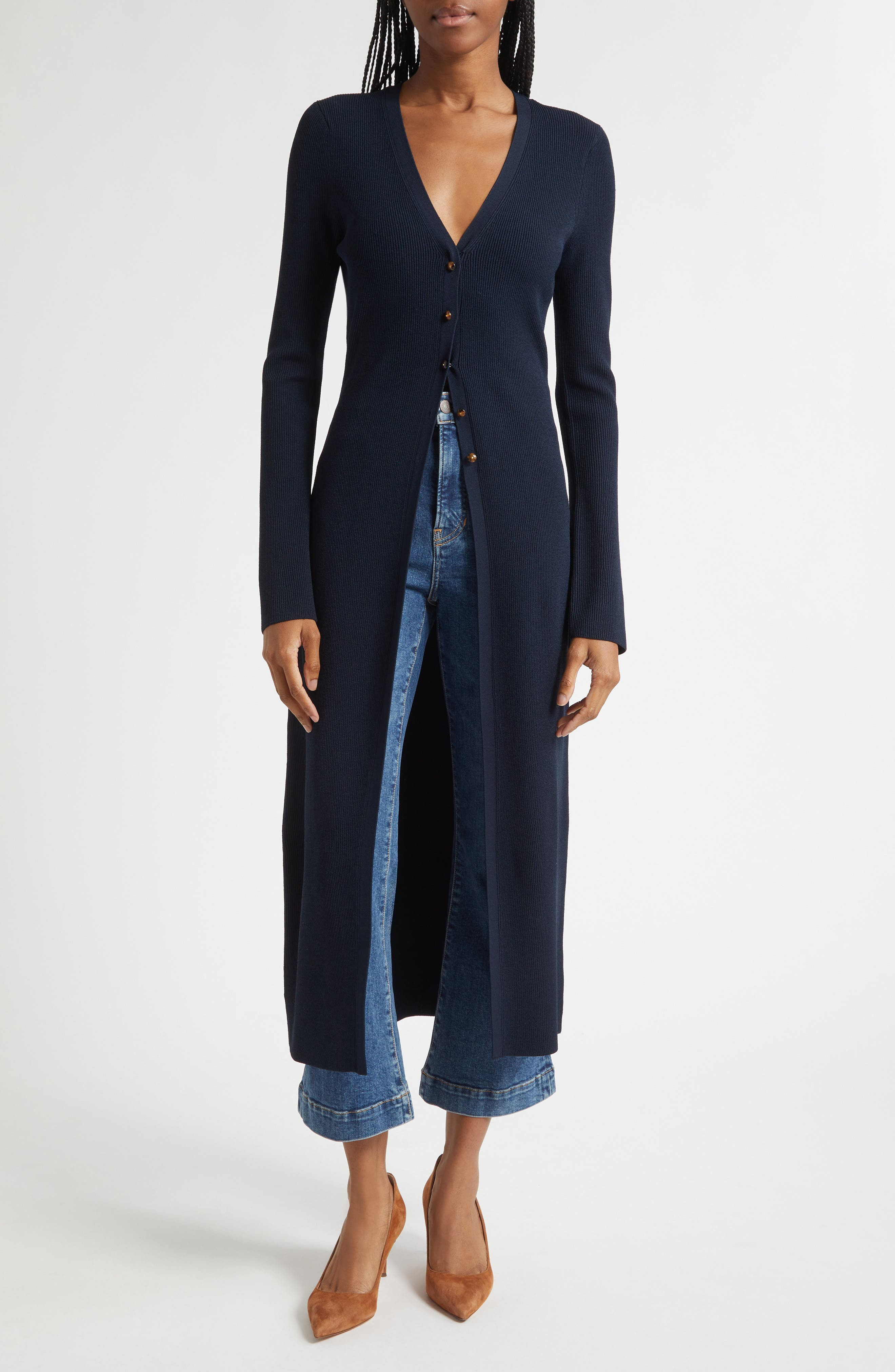 Veronica Beard Carson High Waist Ankle Flare Leg Jeans in Roadside Blue at Nordstrom - 2