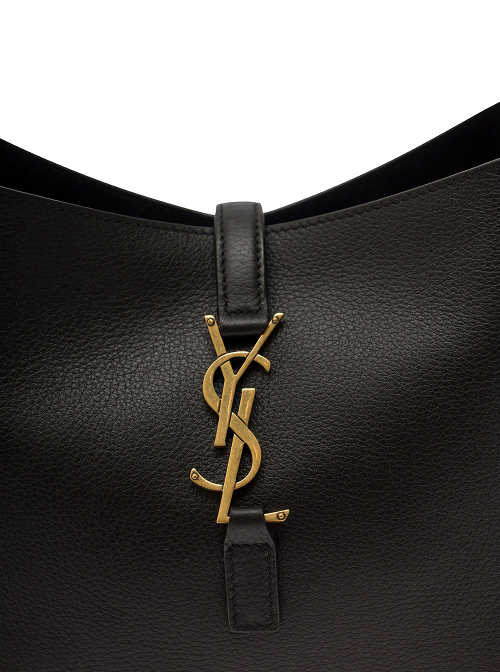 Saint Laurent Women 'Le 5 À 7' Black Shoulder Bag With Cassandre Detail In Hammered Leather Woman - 4
