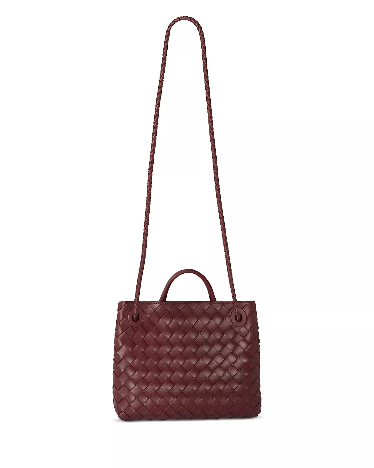 Andiamo Intrecciato Woven Leather Small Shoulder Bag - 5