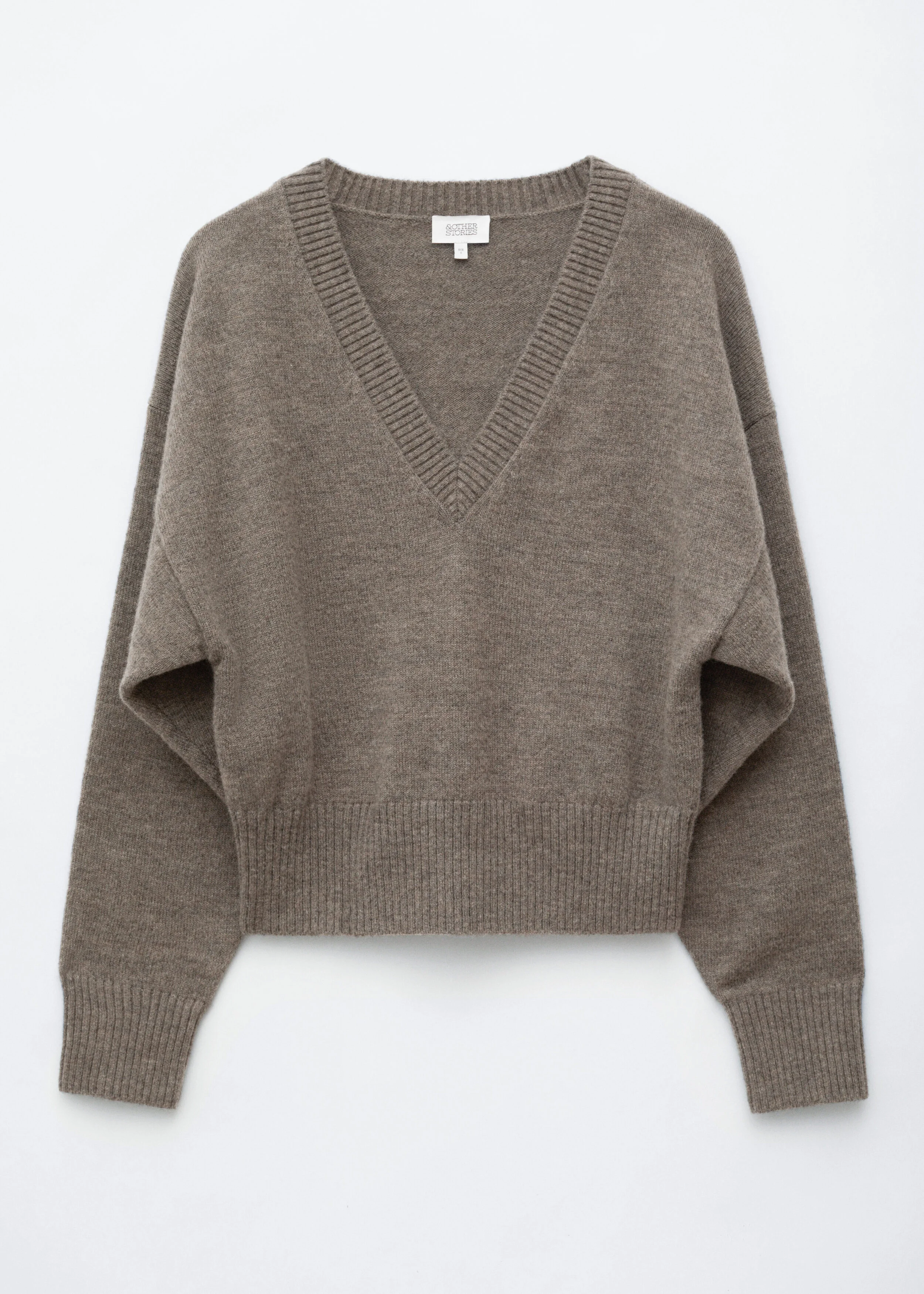 Wool-Cotton V-Neck Jumper - 1
