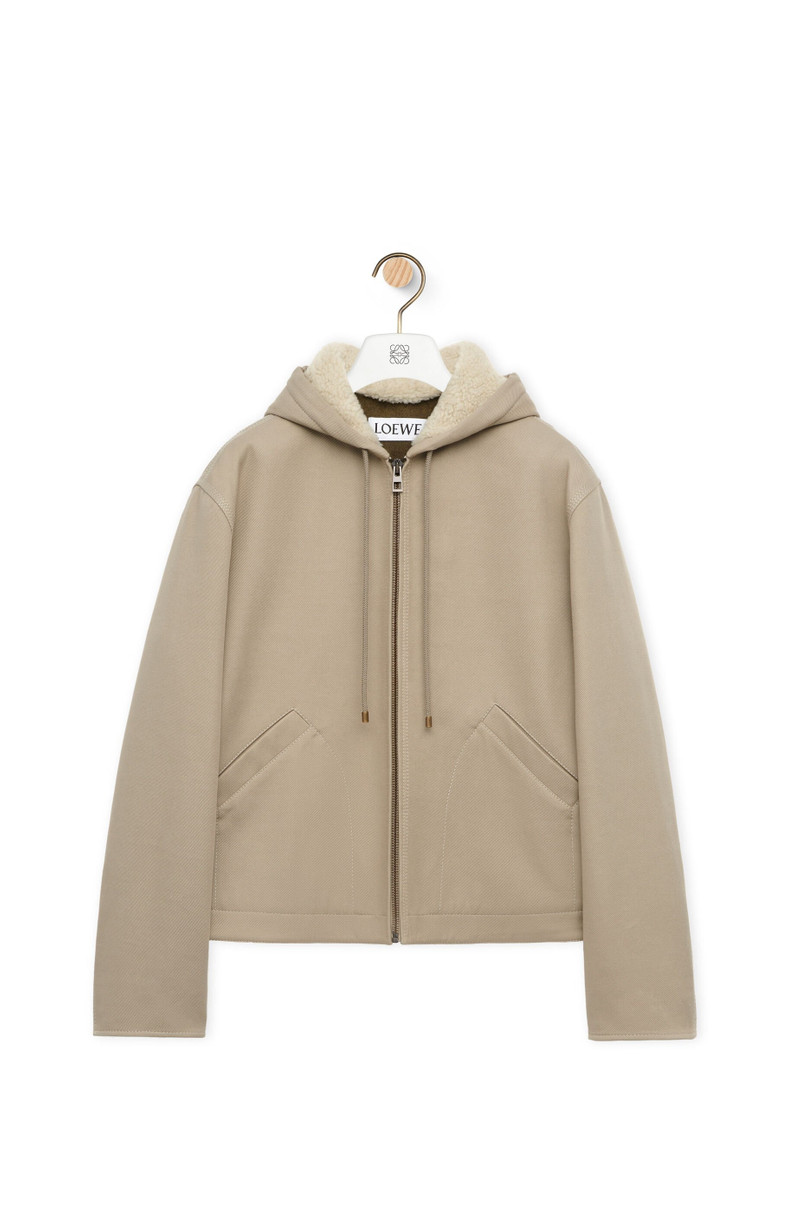 Hooded jacket in cotton 1
