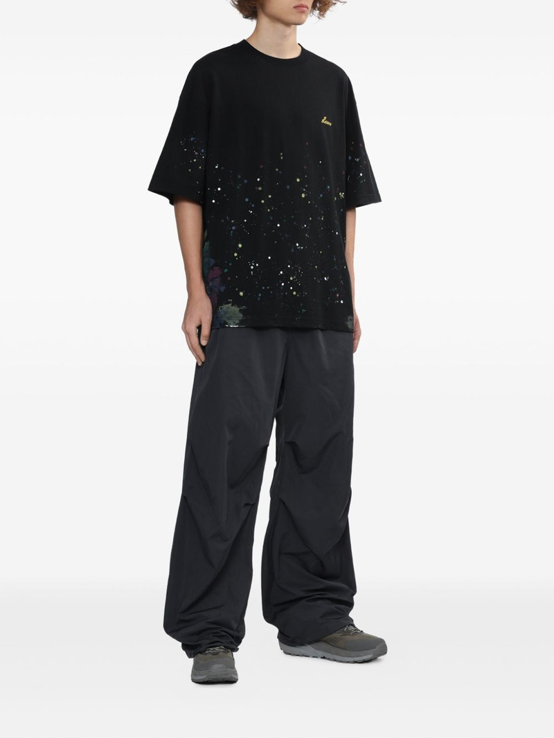 We11done paint-splatter cotton T-shirt outlook
